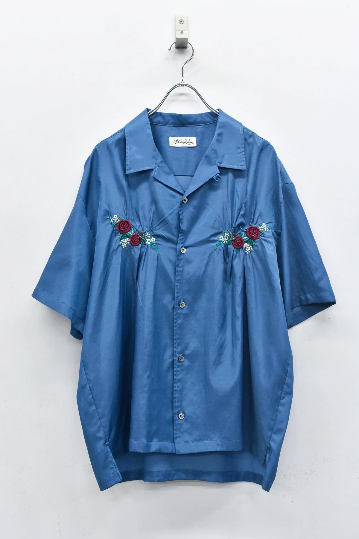【New Rose】 Embroidery Wrinklework Shirt
