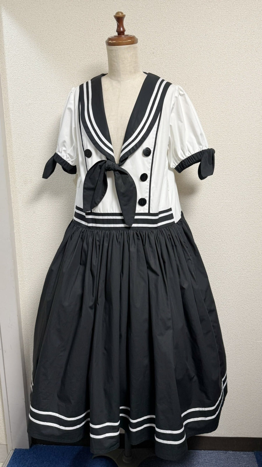 【Physical Drop】フィジカルドロップ ノスタルジックセーラーワンピース【レギュラーサイズ・コンビ色・ノーマル丈】