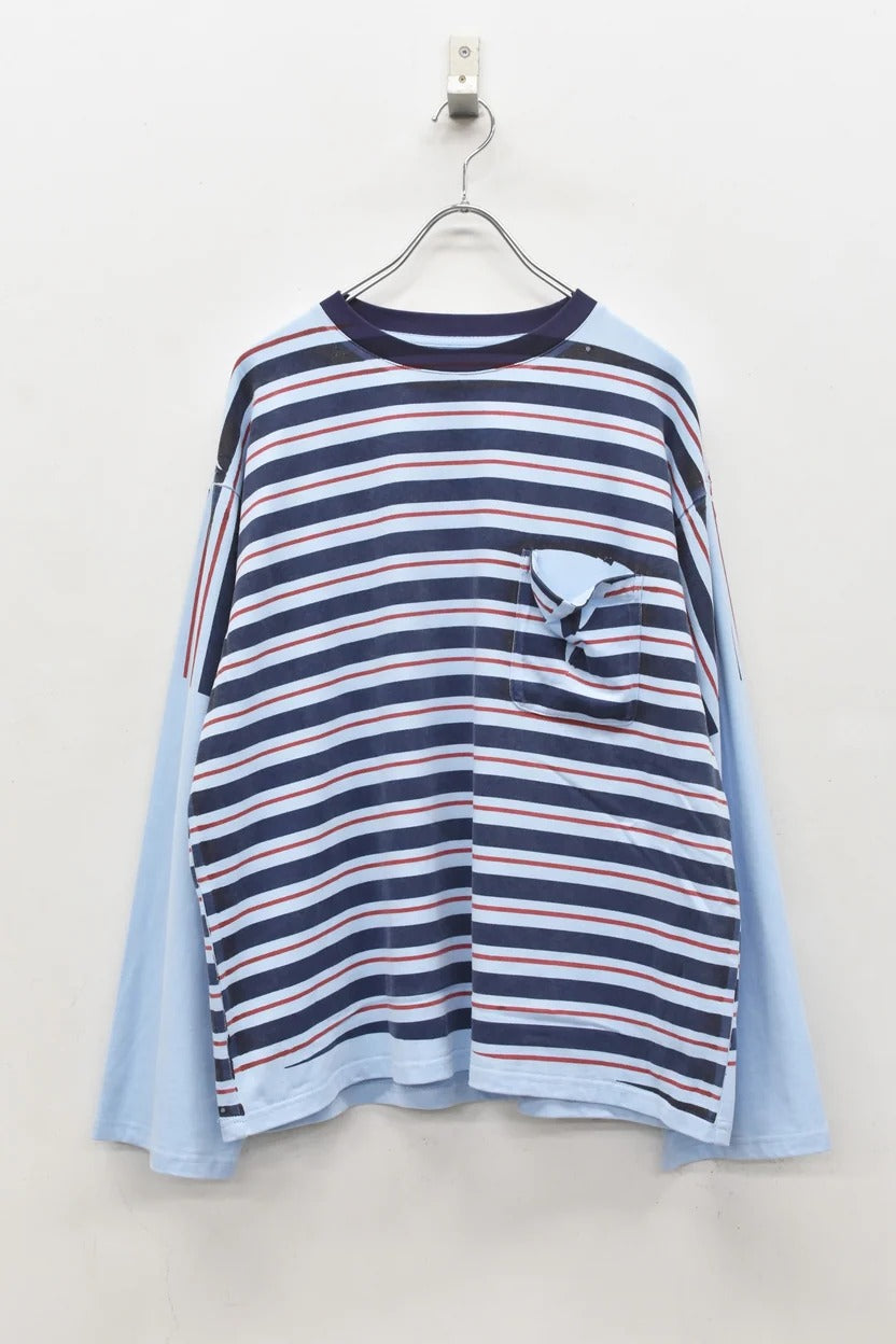 【New Rose】 ★ご予約受付中★ DIAGONAL STRIPE PRINT L/S Tee