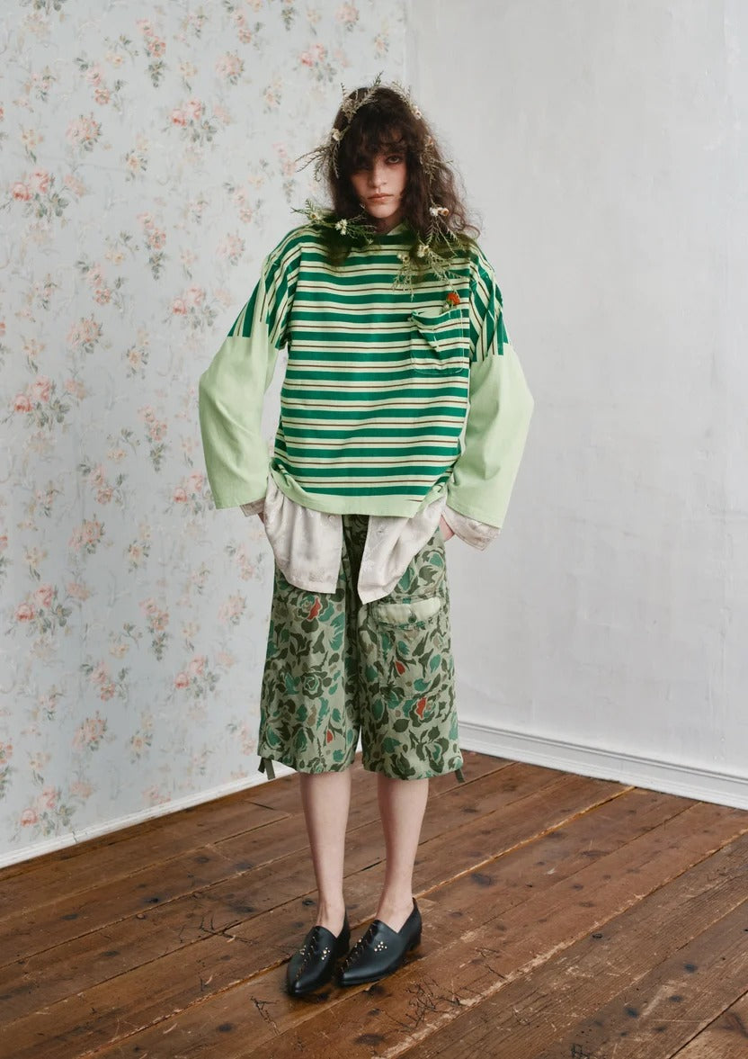 【New Rose】 ★ご予約受付中★ DIAGONAL STRIPE PRINT L/S Tee