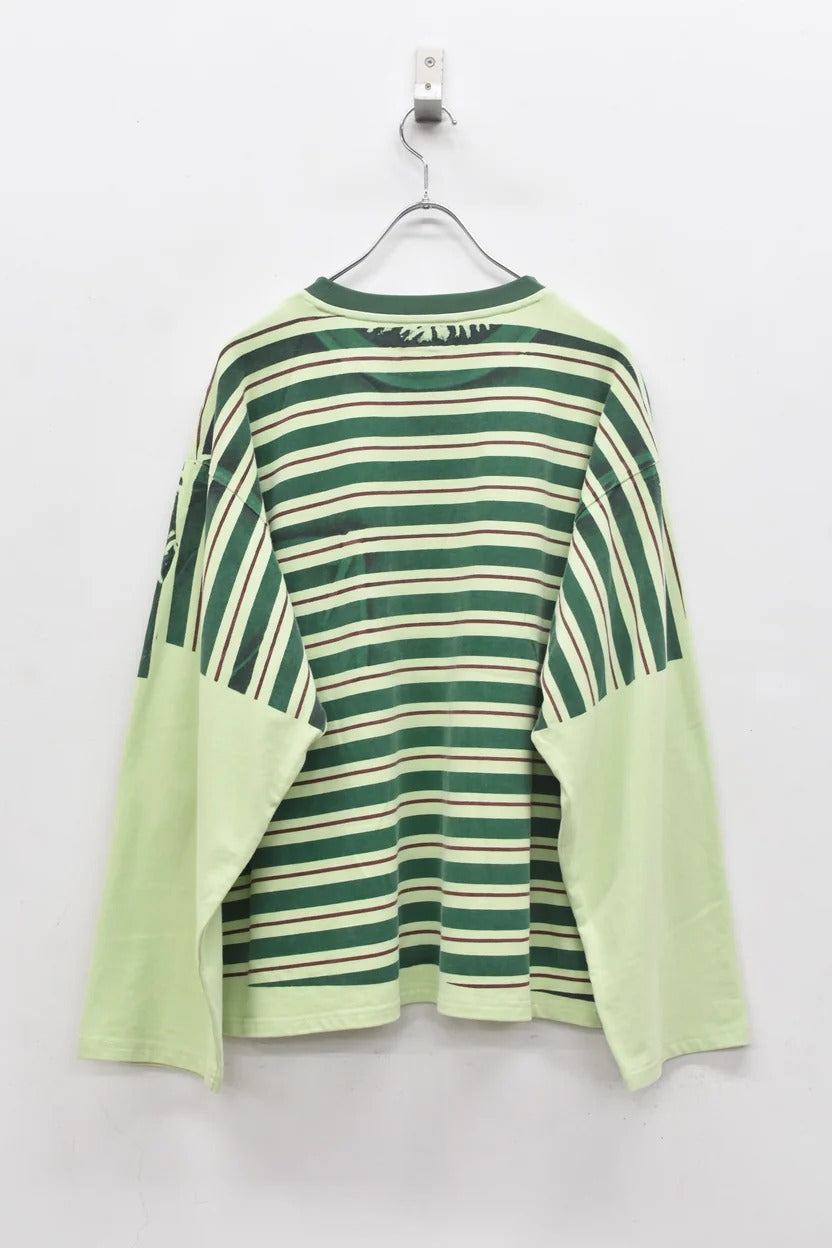 【New Rose】 ★ご予約受付中★ DIAGONAL STRIPE PRINT L/S Tee