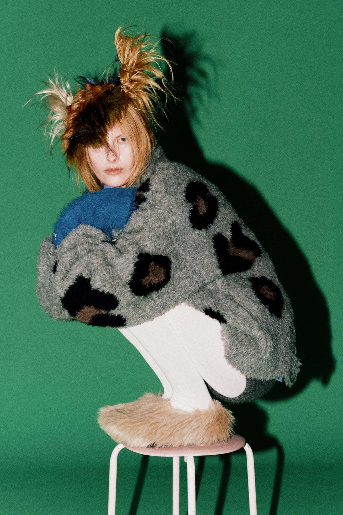 【New Rose】 ANIMAL FUR SHOES