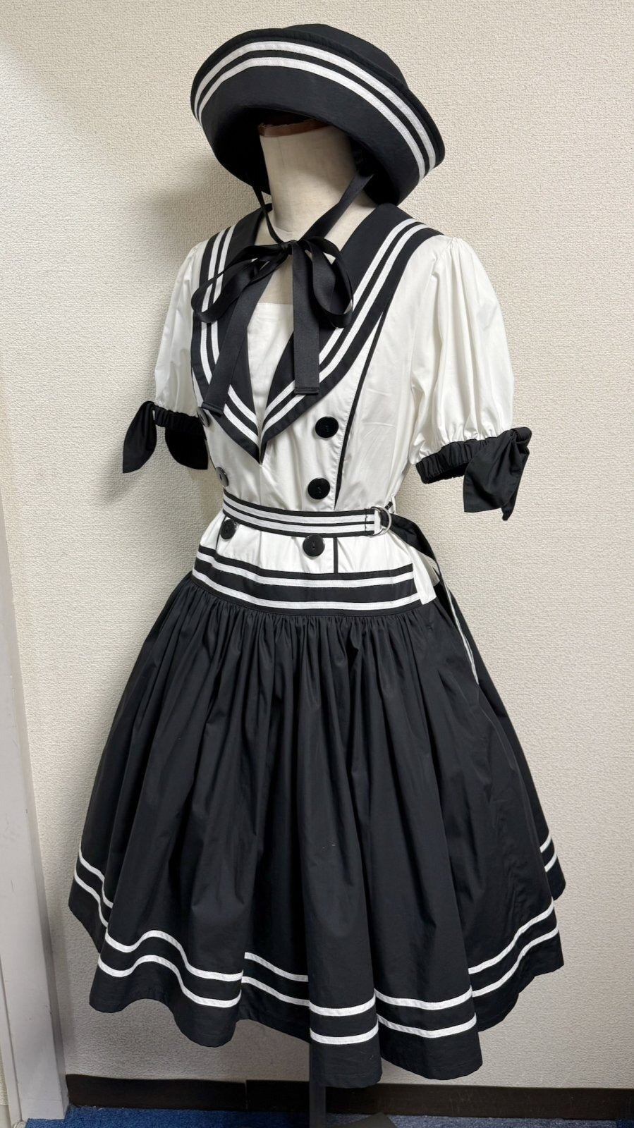 【Physical Drop】フィジカルドロップ ノスタルジックセーラーワンピース【レギュラーサイズ・コンビ色・ノーマル丈】