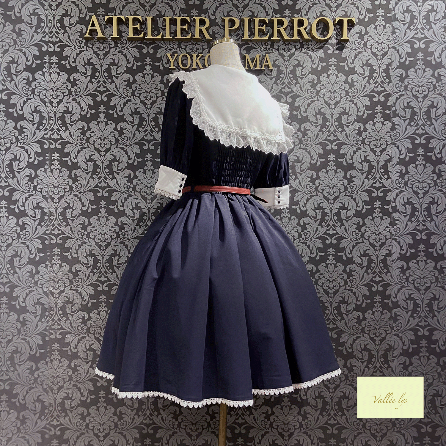 【Vallée lys】ヴァレリス Sailor Waltz Dress ボルドー/ネイビー/ブラック