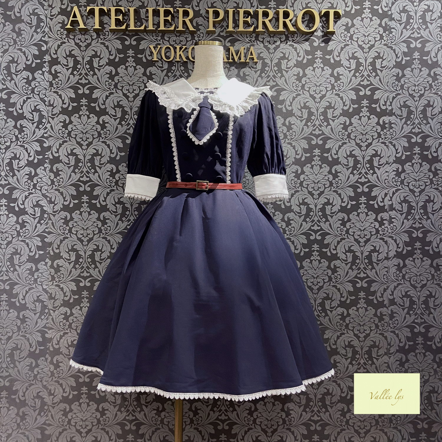【Vallée lys】ヴァレリス Sailor Waltz Dress ボルドー/ネイビー/ブラック