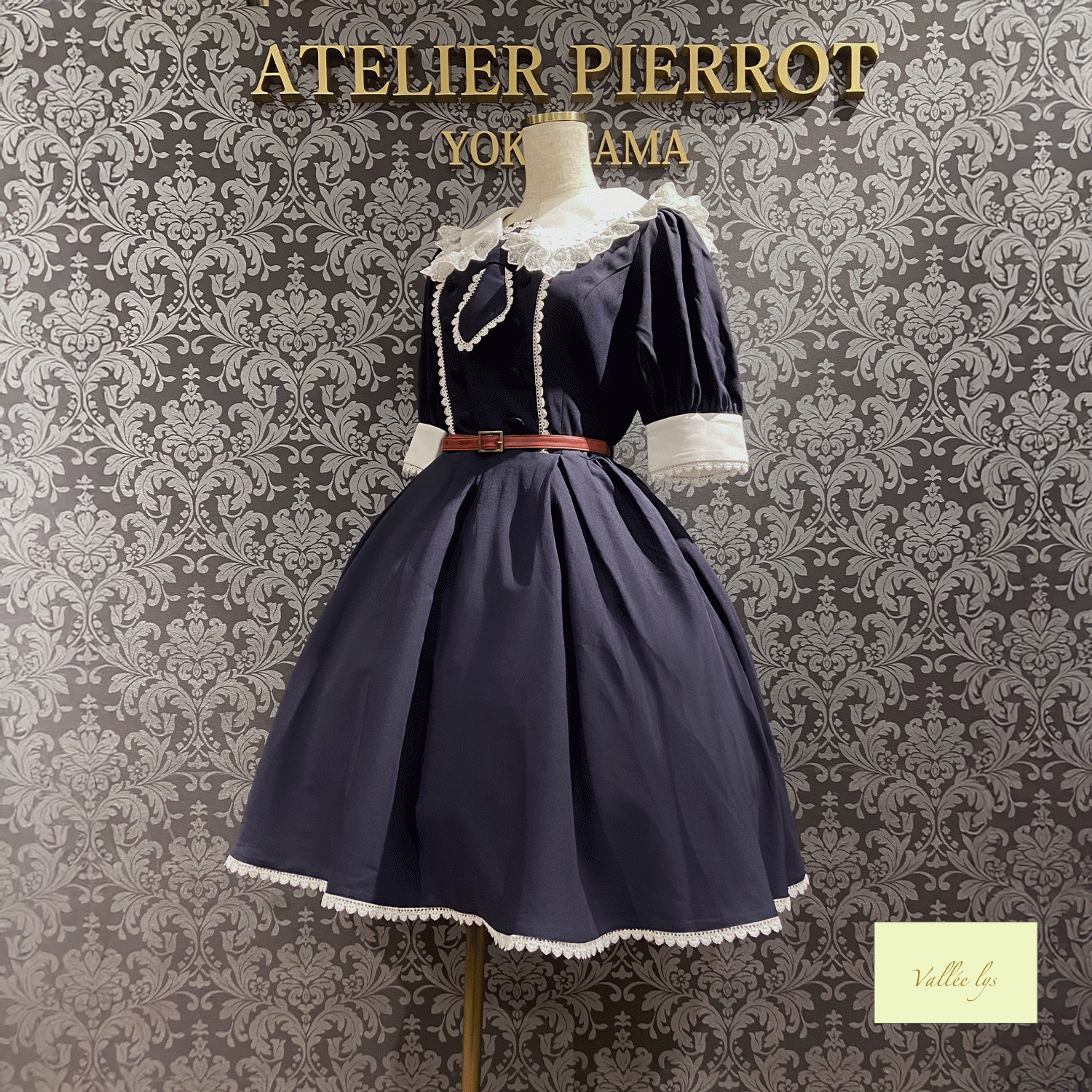 【Vallée lys】ヴァレリス Sailor Waltz Dress ボルドー/ネイビー/ブラック