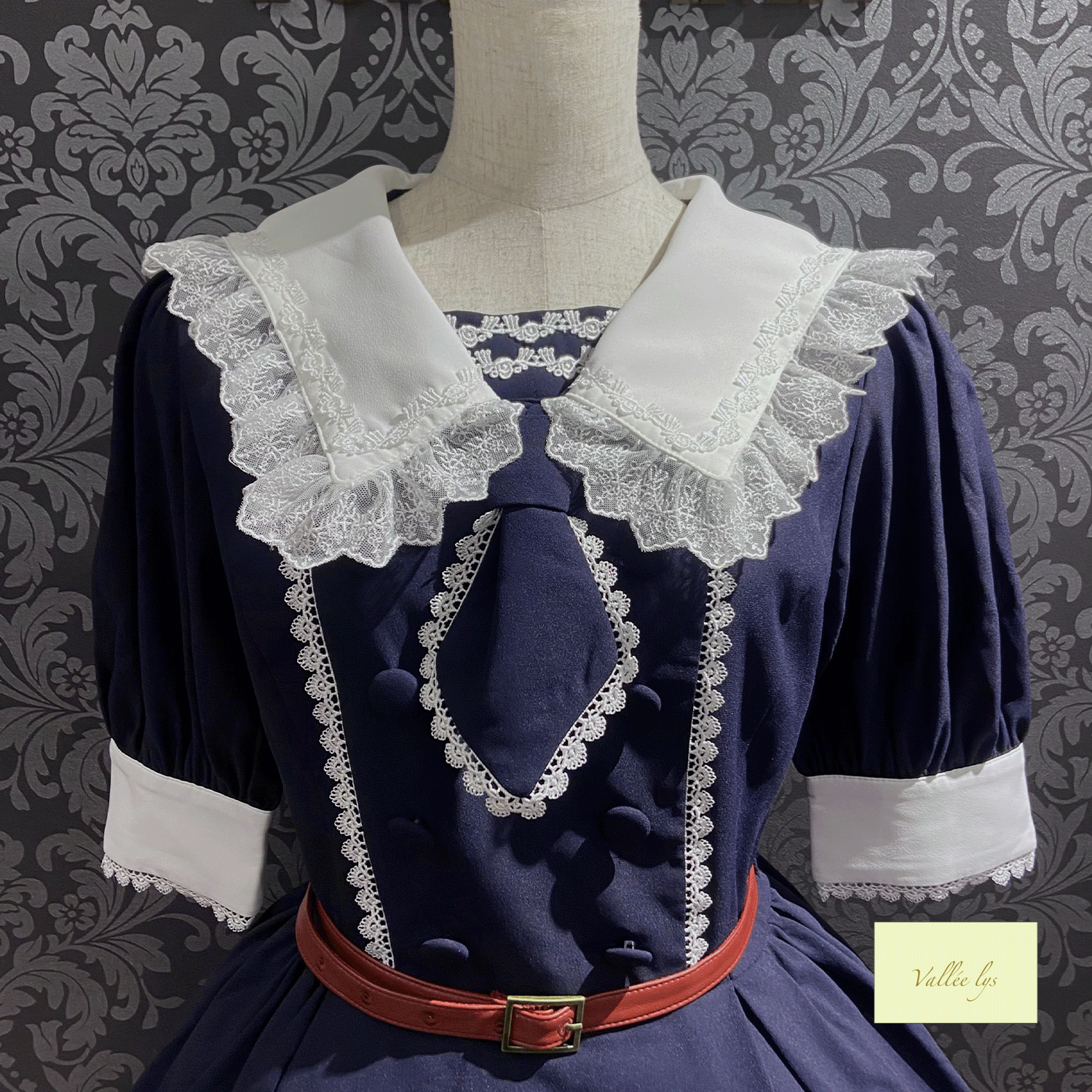 【Vallée lys】ヴァレリス Sailor Waltz Dress ボルドー/ネイビー/ブラック