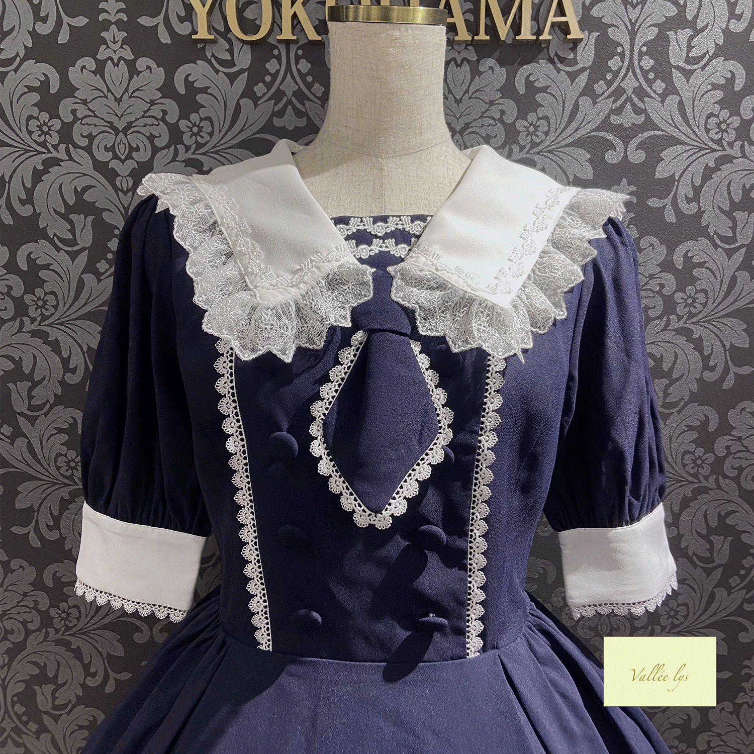 【Vallée lys】ヴァレリス Sailor Waltz Dress ボルドー/ネイビー/ブラック