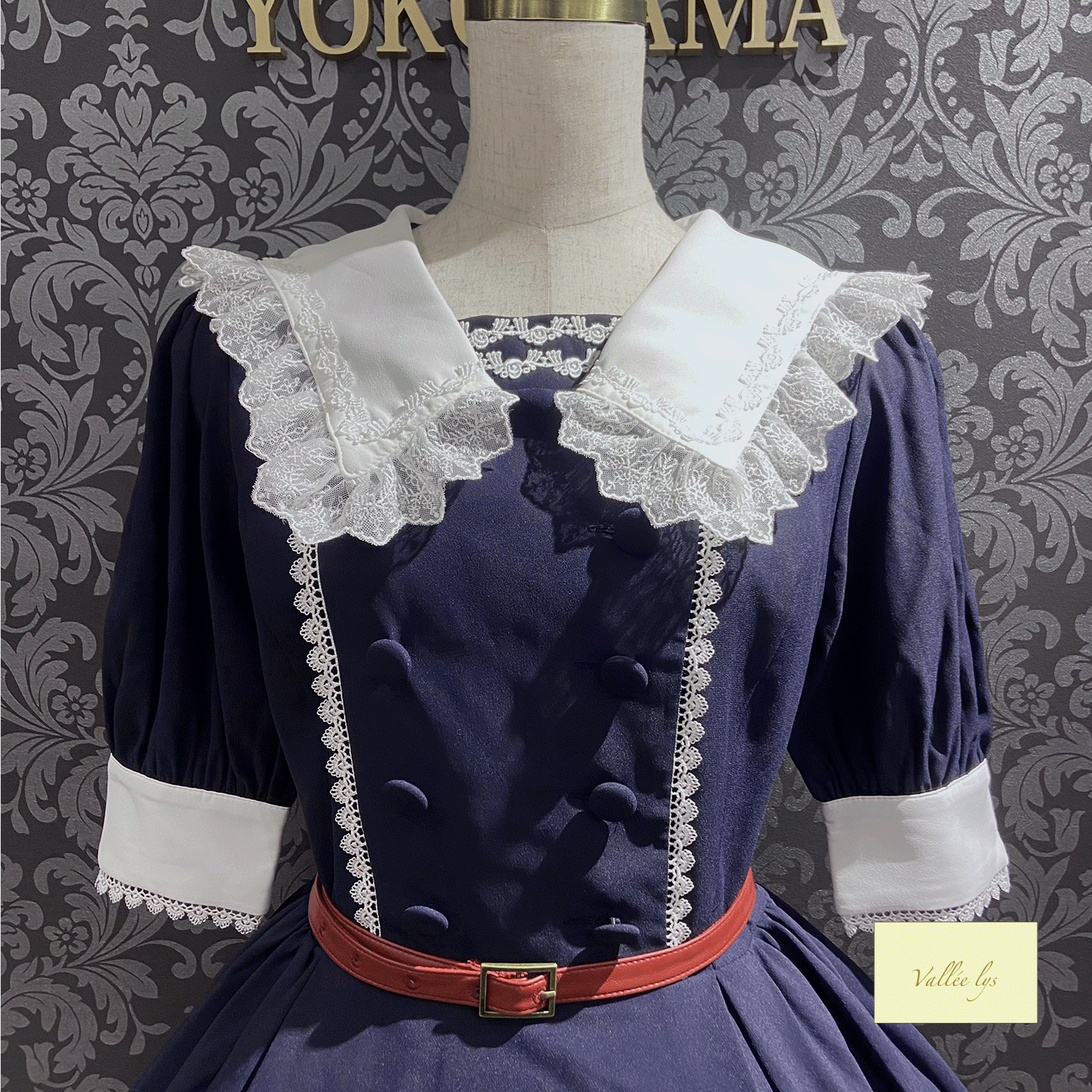 【Vallée lys】ヴァレリス Sailor Waltz Dress ボルドー/ネイビー/ブラック