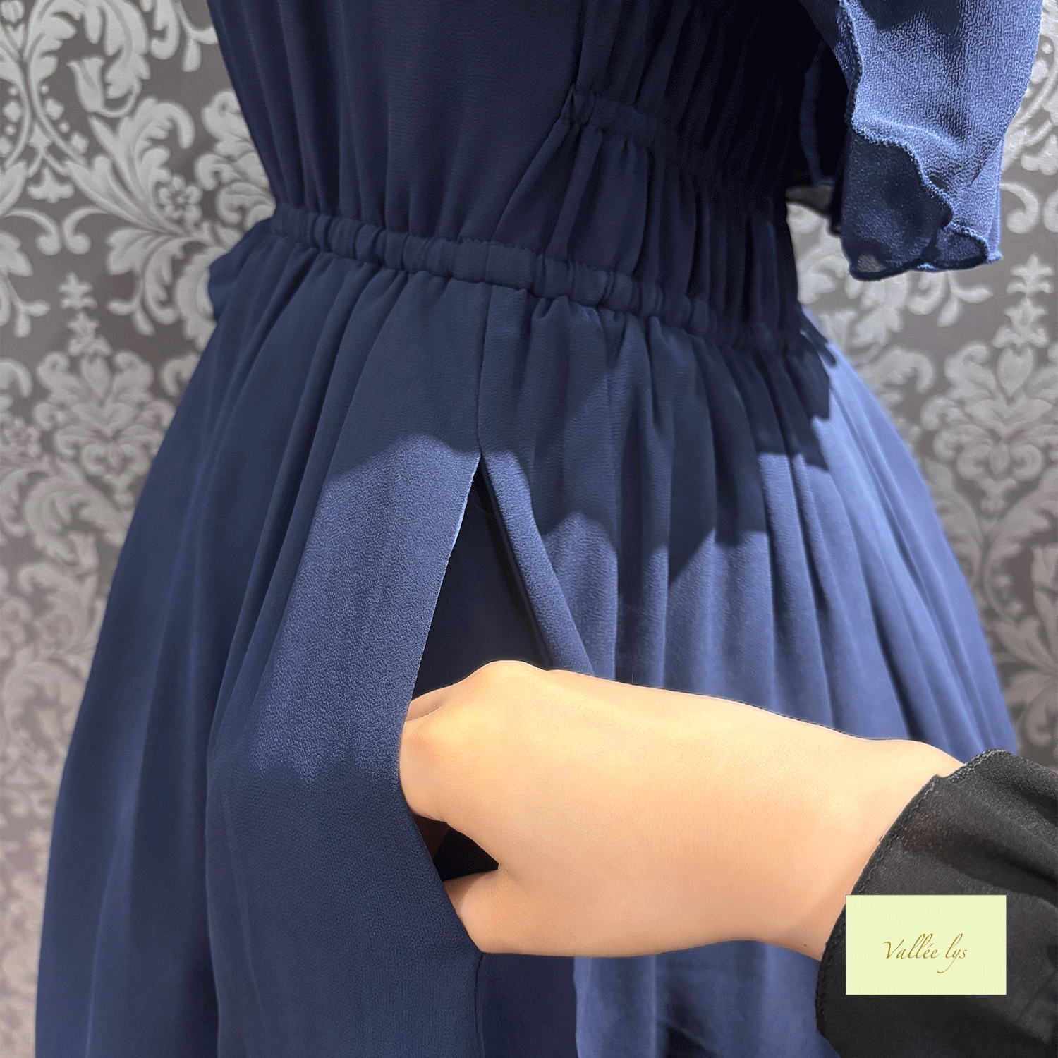 【Vallee lys】valleis Blessed Veil Dress白色/波尔多/紫色/海蓝色/黑色