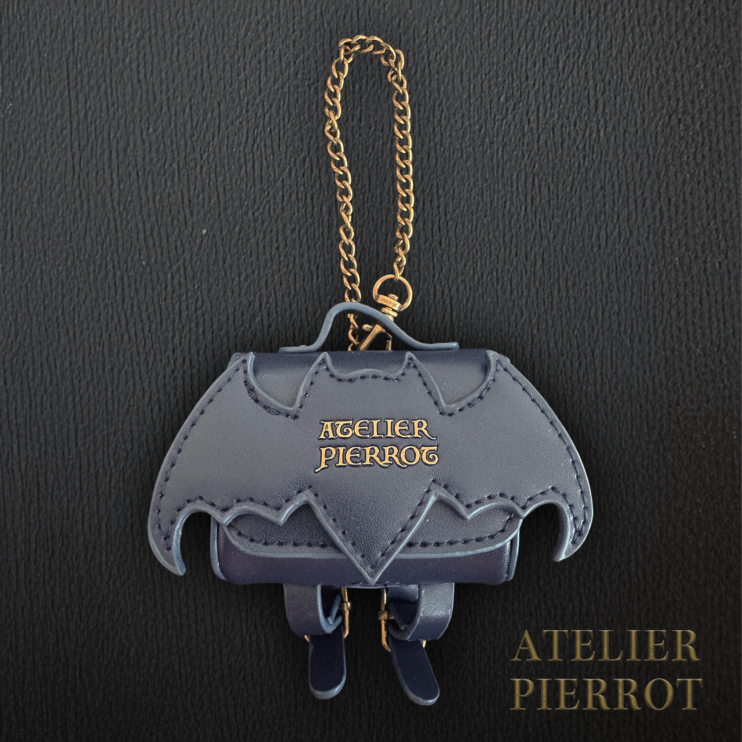 【ATELIER PIERROT】“夜間墳墓” Batwing Air Pods Case Bordeaux/Navy/Black