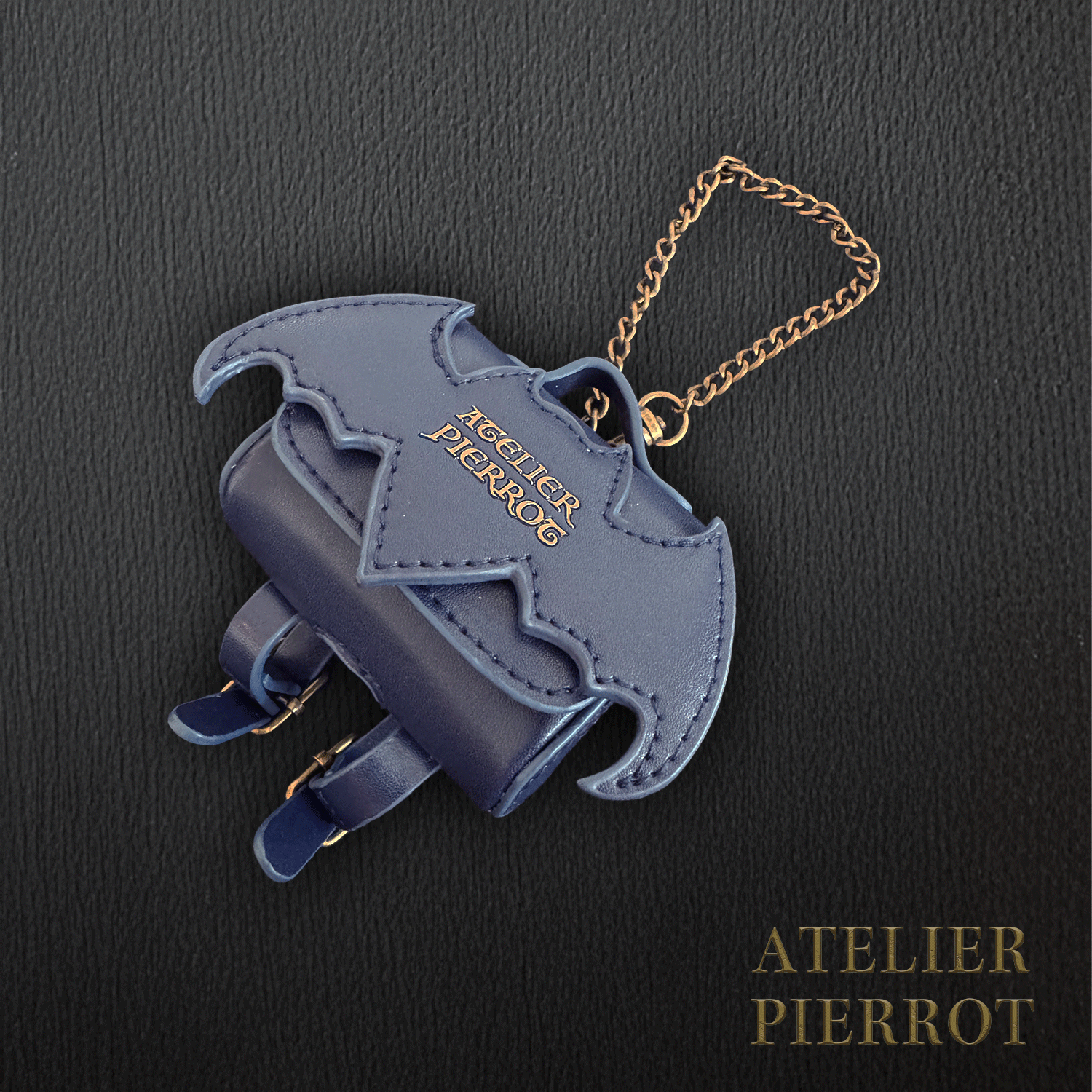 【ATELIER PIERROT】“夜間墳墓” Batwing Air Pods Case Bordeaux/Navy/Black