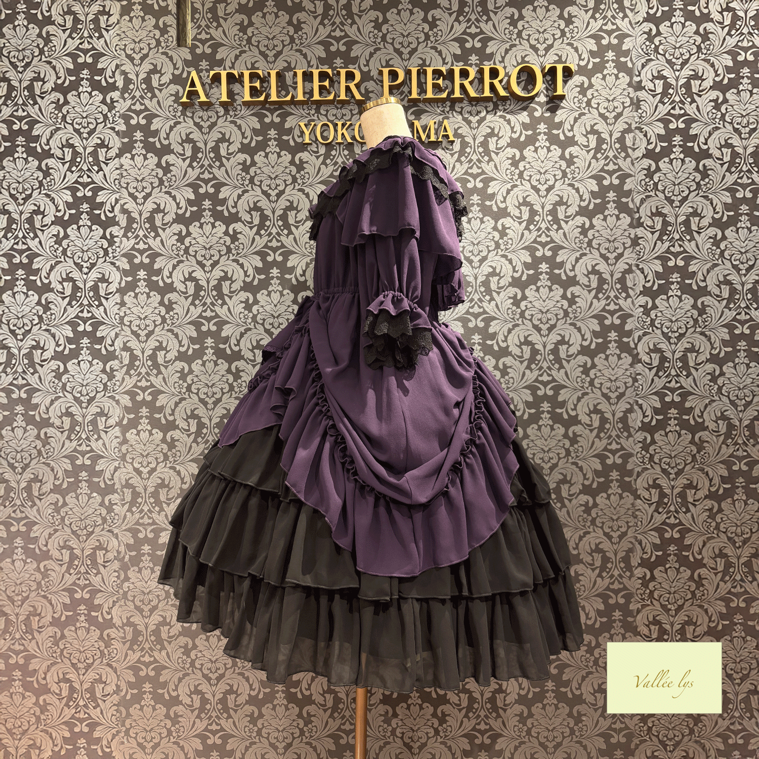 【Vallee lys】valleis Blessed Veil Dress白色/波尔多/紫色/海蓝色/黑色