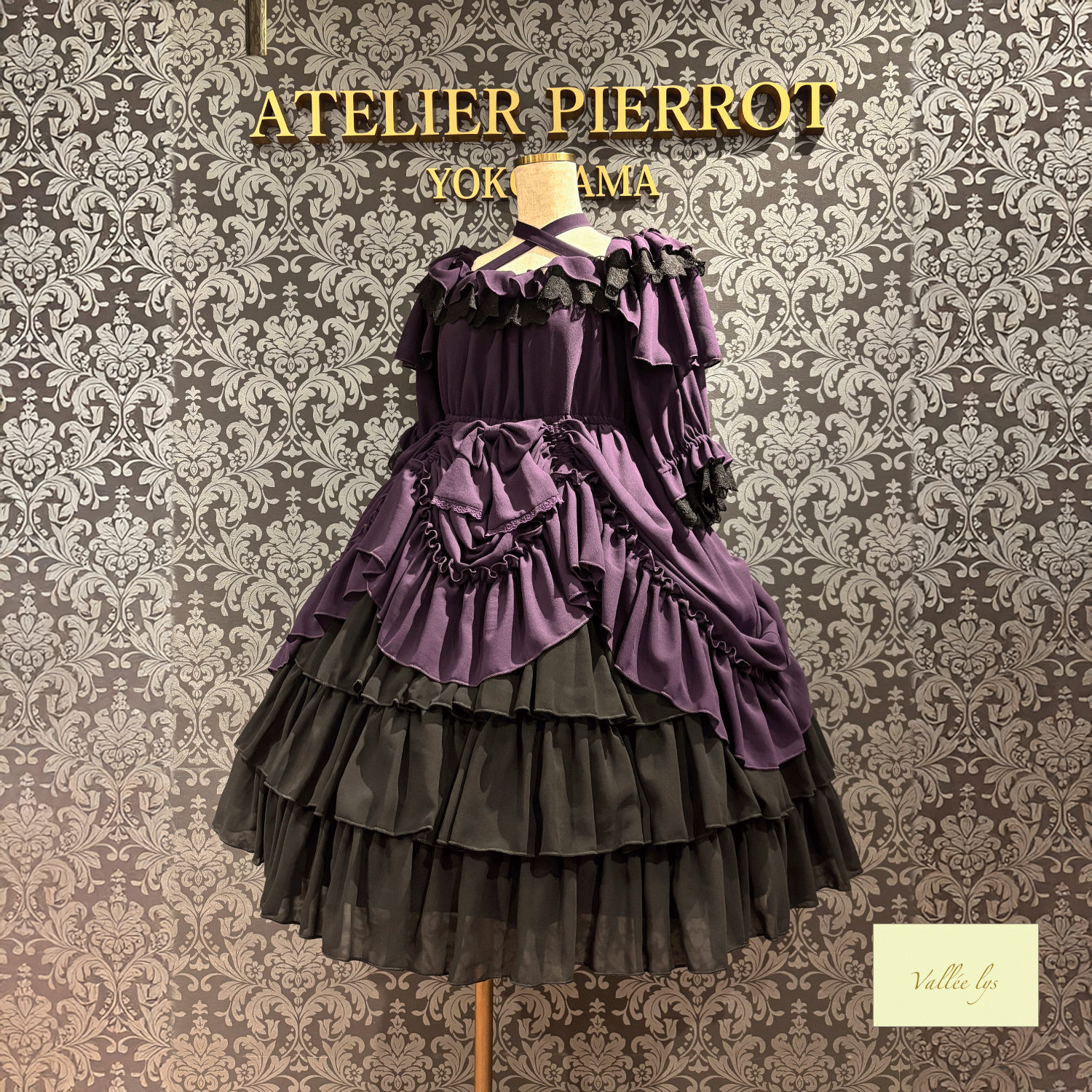 【Vallee lys】valleis Blessed Veil Dress白色/波尔多/紫色/海蓝色/黑色