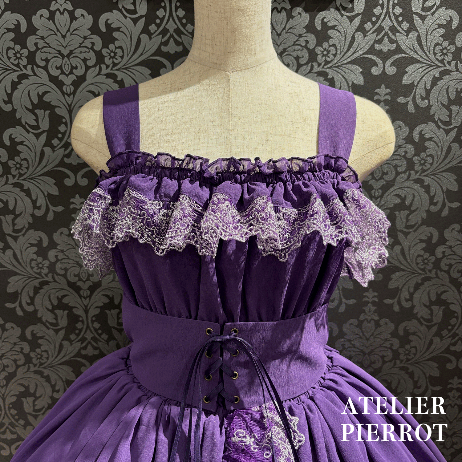 【ATELIER PIERROT】 Celestial Veil JSK White/Bordeaux/Purple/Navy/Black Size1/Size2