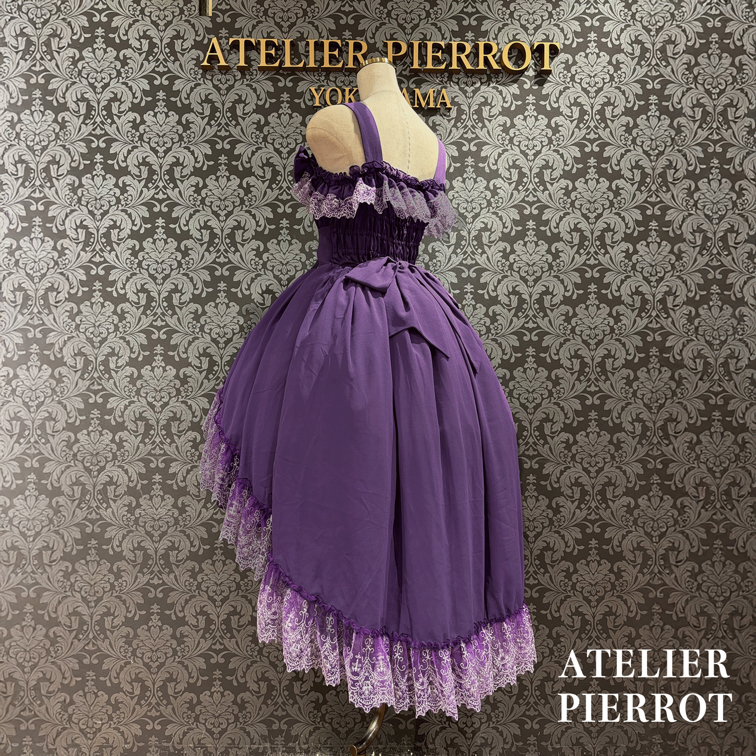 【ATELIER PIERROT】 Celestial Veil JSK White/Bordeaux/Purple/Navy/Black Size1/Size2