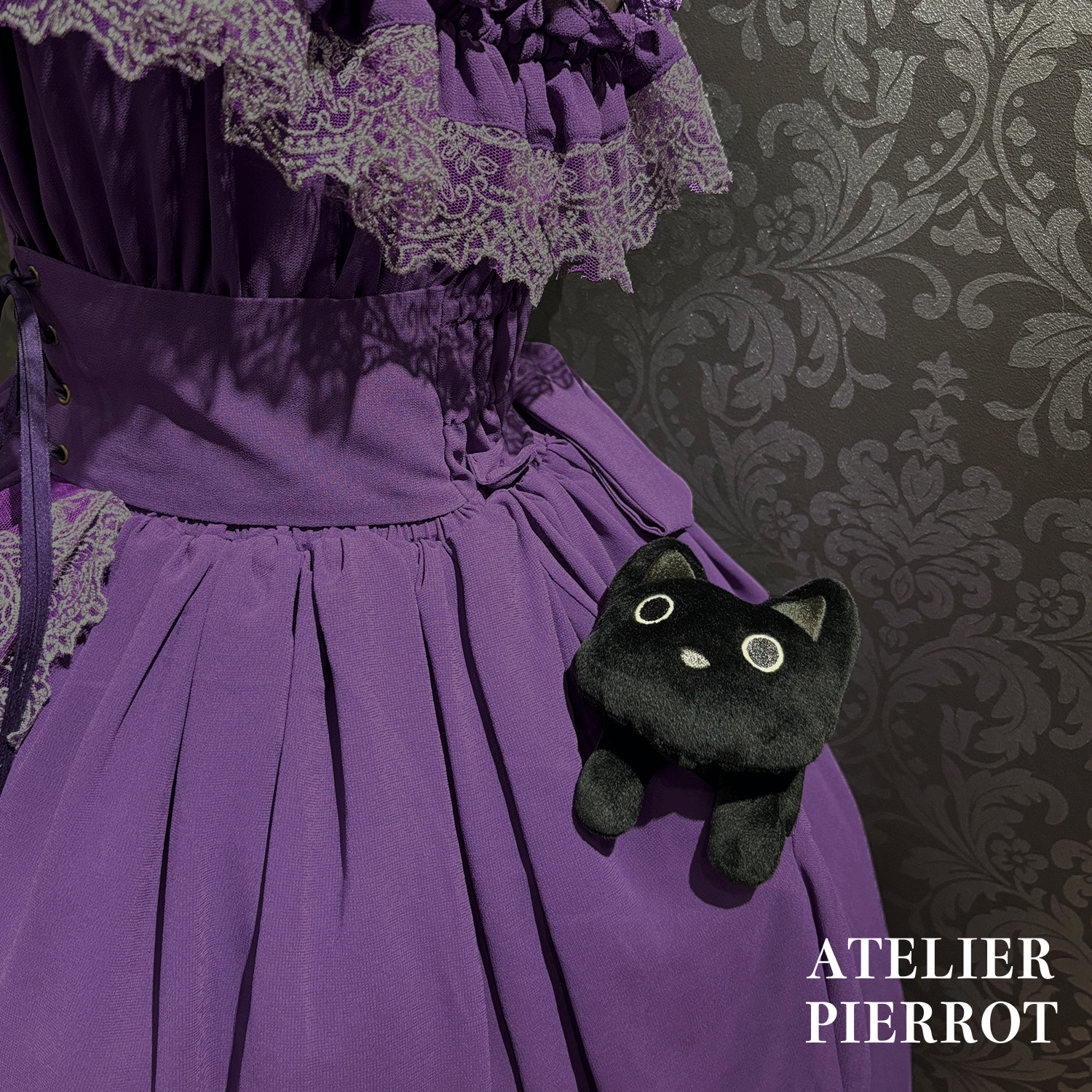 【ATELIER PIERROT】 Celestial Veil JSK White/Bordeaux/Purple/Navy/Black Size1/Size2