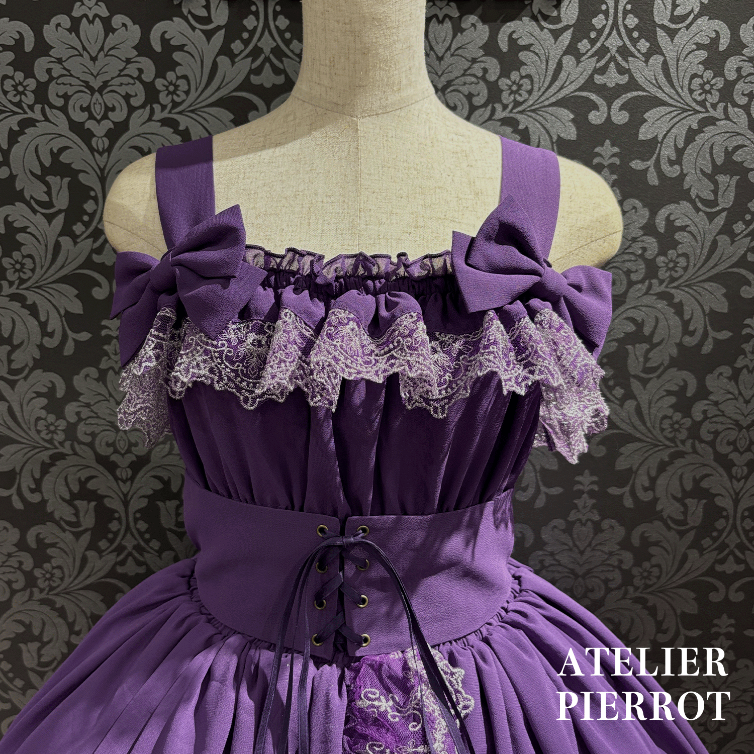 【ATELIER PIERROT】 Celestial Veil JSK White/Bordeaux/Purple/Navy/Black Size1/Size2