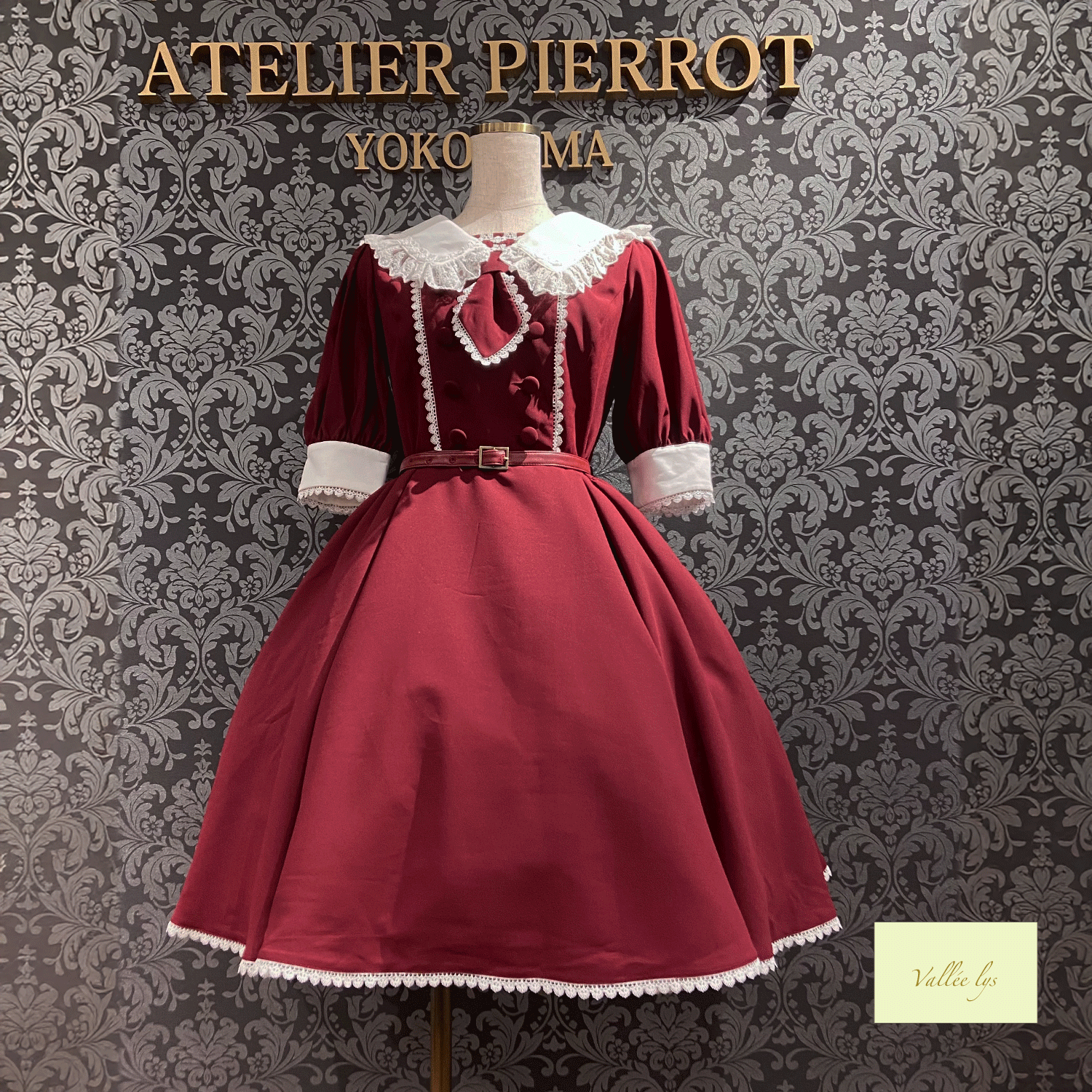 【Vallée lys】ヴァレリス Sailor Waltz Dress ボルドー/ネイビー/ブラック