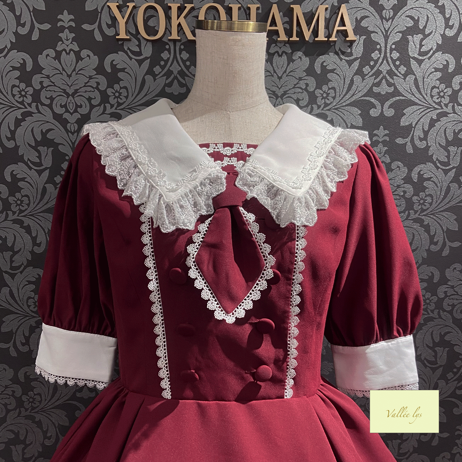 【Vallée lys】ヴァレリス Sailor Waltz Dress ボルドー/ネイビー/ブラック