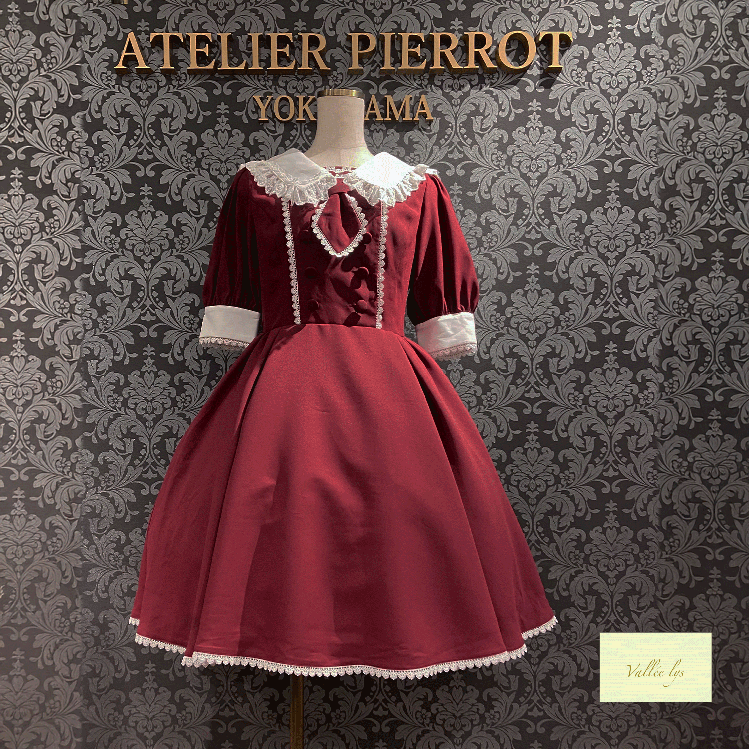 【Vallée lys】ヴァレリス Sailor Waltz Dress ボルドー/ネイビー/ブラック