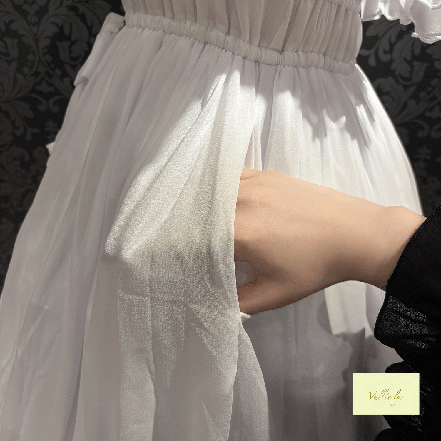 【Vallee lys】valleis Blessed Veil Dress白色/波尔多/紫色/海蓝色/黑色