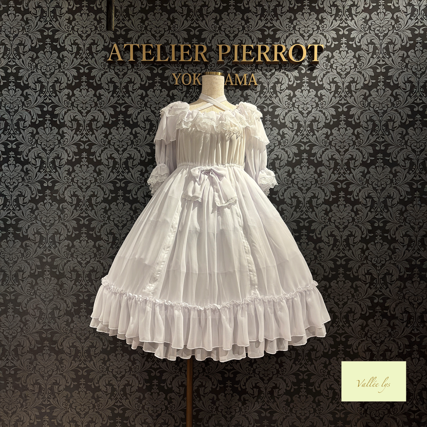 【Vallee lys】valleis Blessed Veil Dress白色/波尔多/紫色/海蓝色/黑色