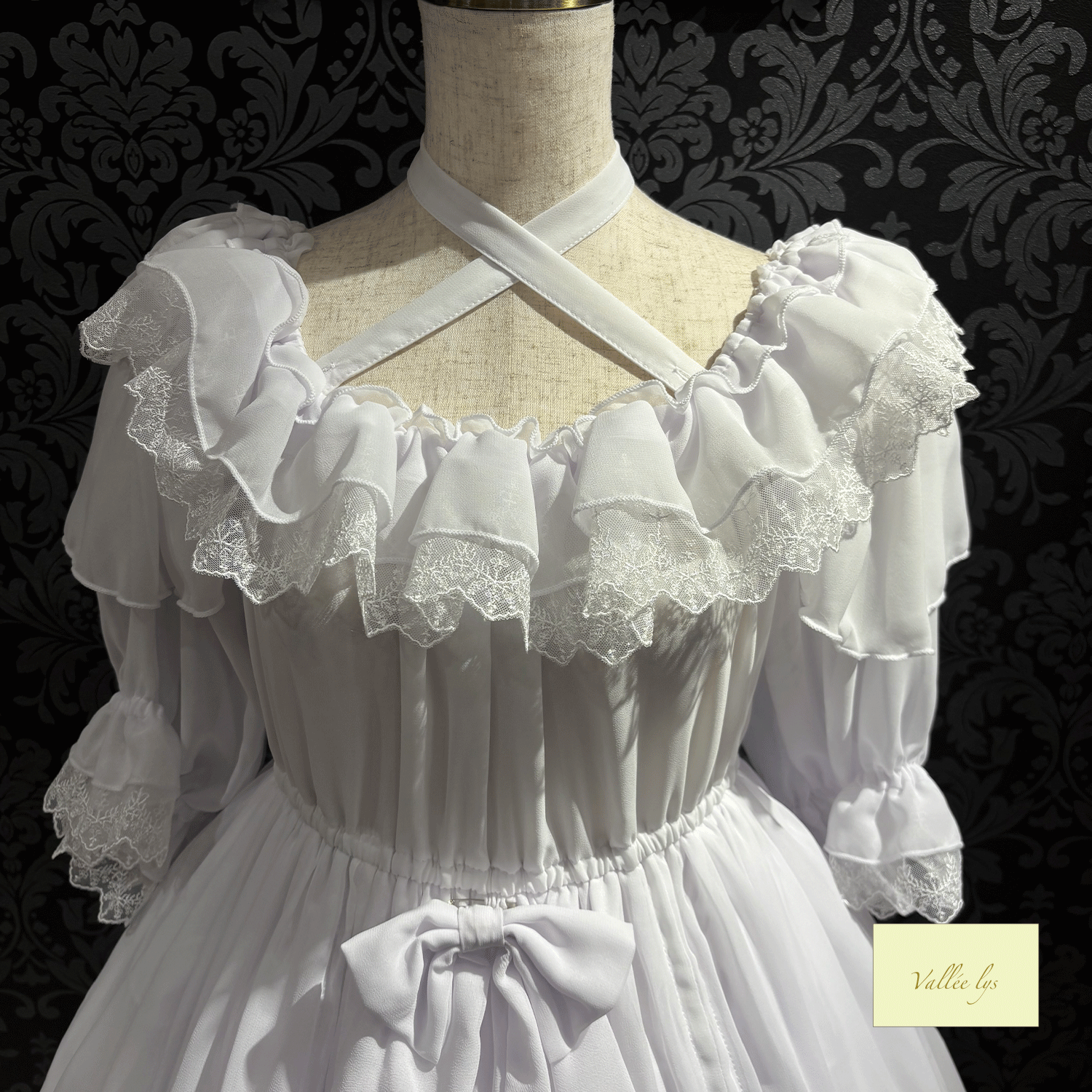 【Vallee lys】valleis Blessed Veil Dress白色/波尔多/紫色/海蓝色/黑色