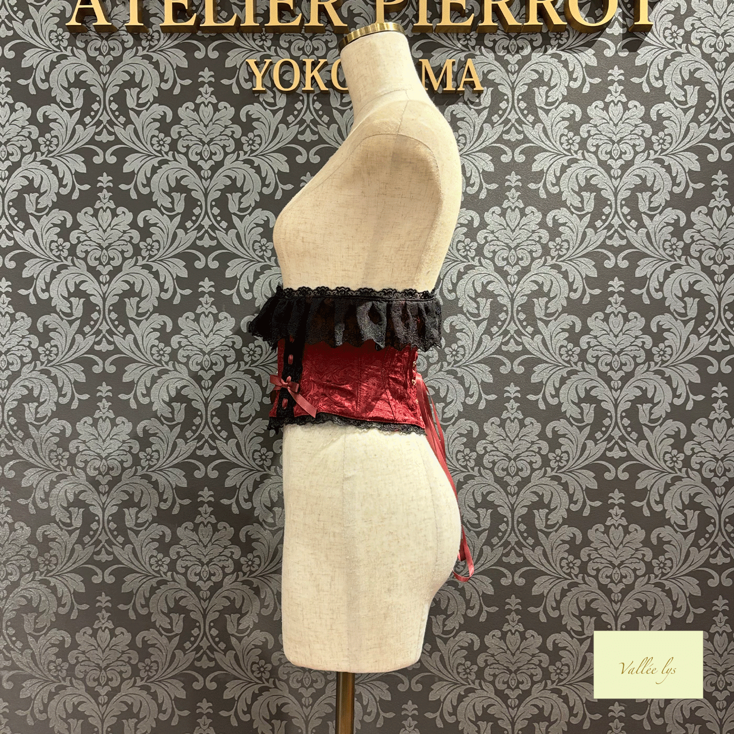 【Vallée lys】ヴァレリス Fleur de Brume Corset ホワイト/ピンク/ボルドー/ネイビー/ブラック