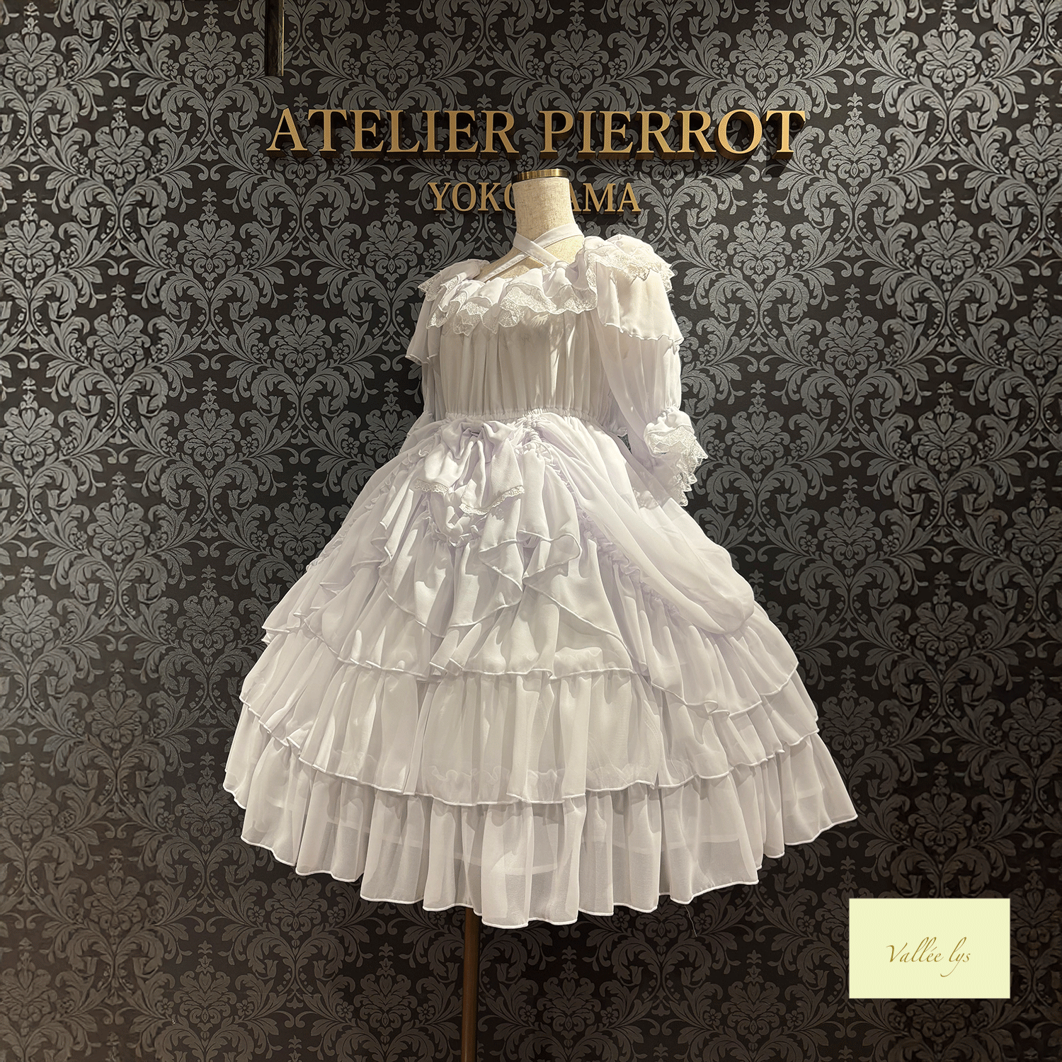 【Vallee lys】valleis Blessed Veil Dress白色/波尔多/紫色/海蓝色/黑色