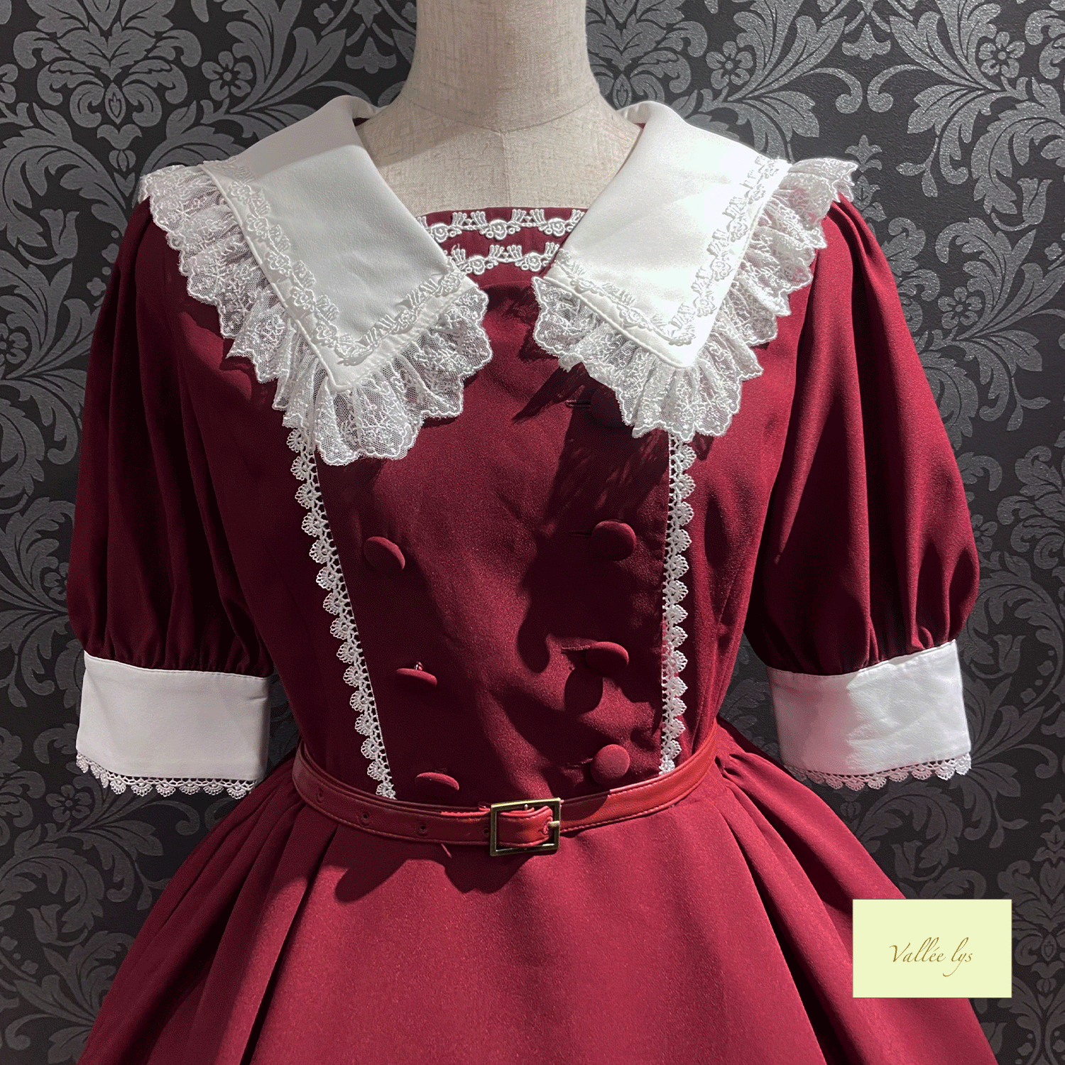 【Vallée lys】ヴァレリス Sailor Waltz Dress ボルドー/ネイビー/ブラック