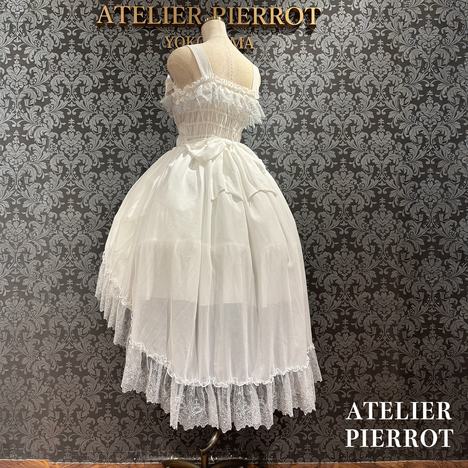 【ATELIER PIERROT】 Celestial Veil JSK White/Bordeaux/Purple/Navy/Black Size1/Size2