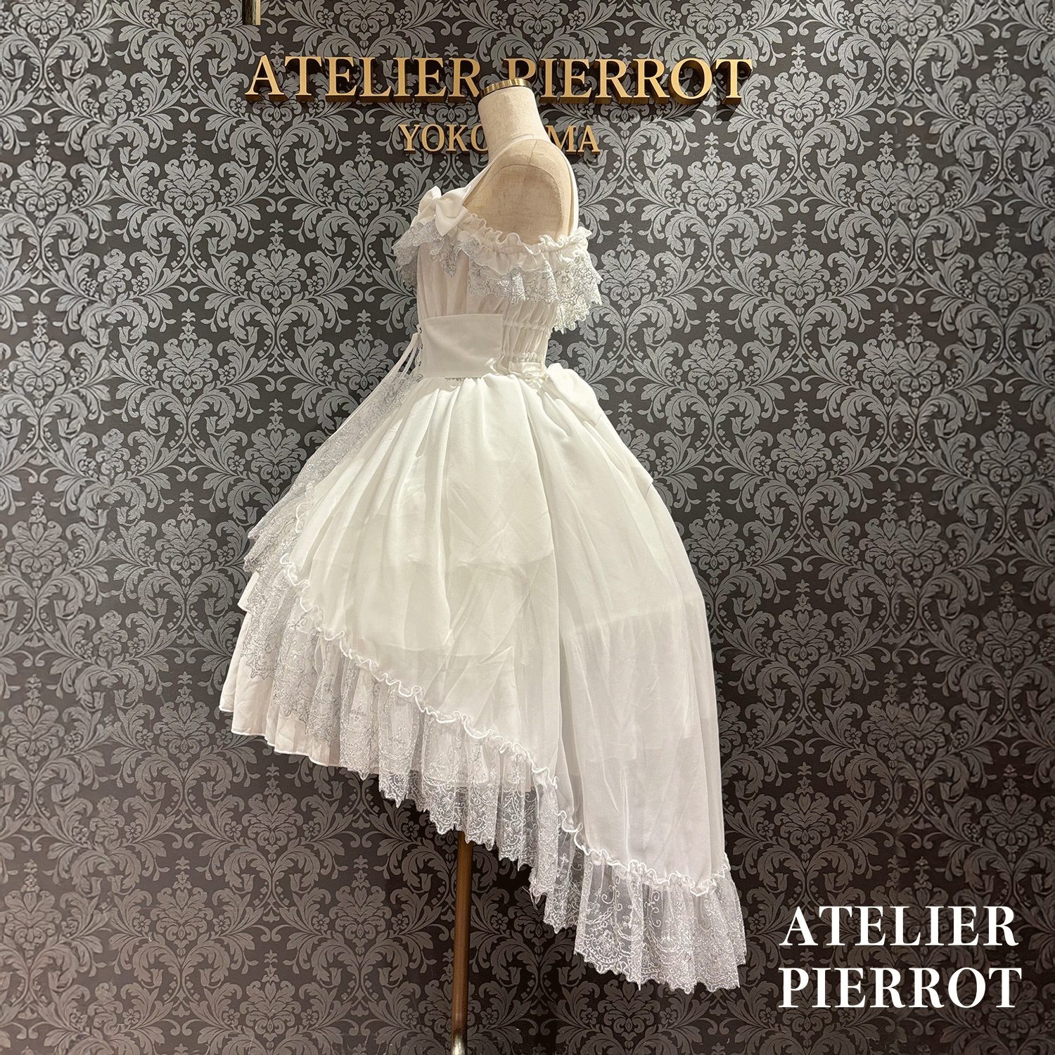 【ATELIER PIERROT】 Celestial Veil JSK White/Bordeaux/Purple/Navy/Black Size1/Size2