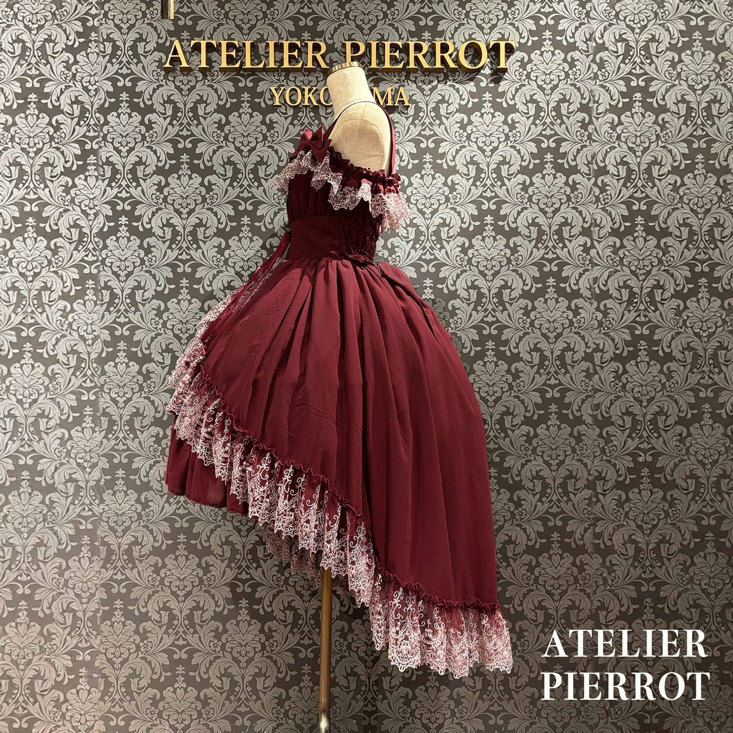 【ATELIER PIERROT】 Celestial Veil JSK White/Bordeaux/Purple/Navy/Black Size1/Size2