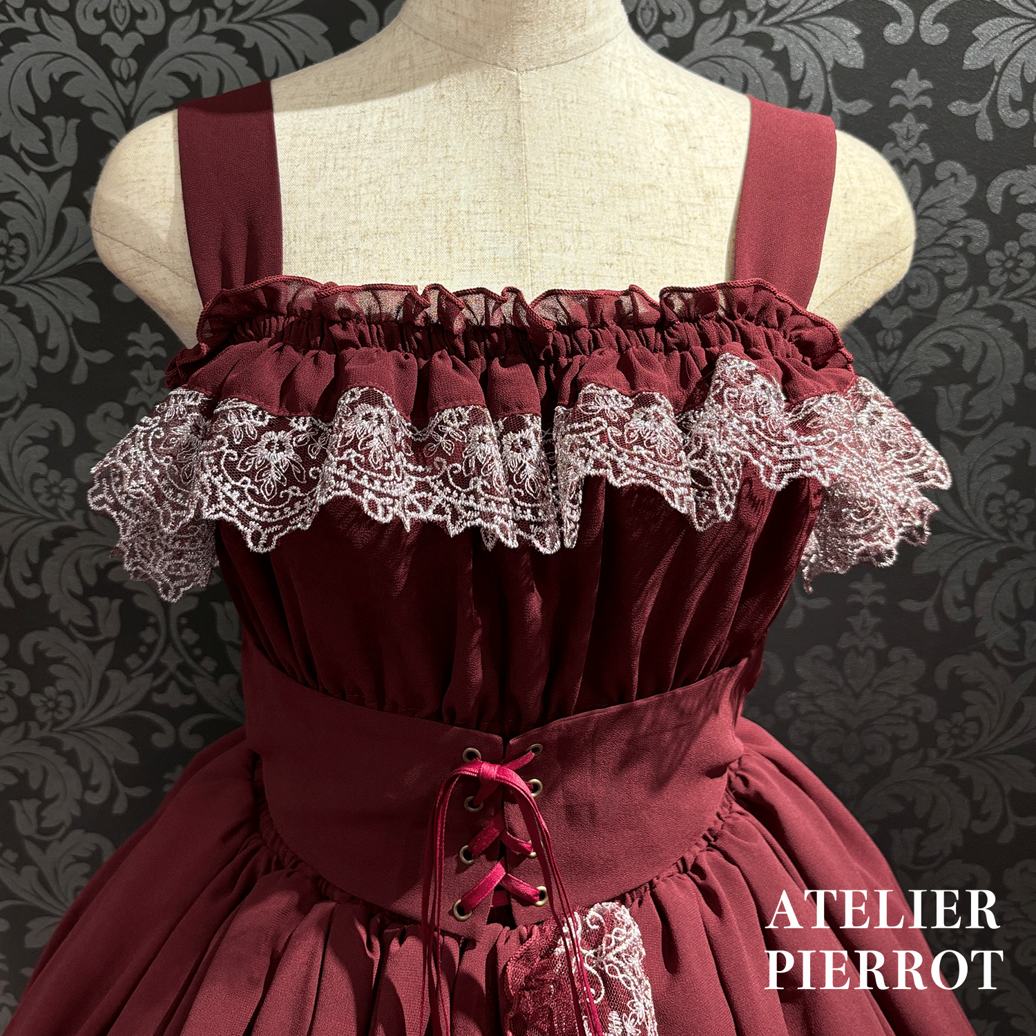 【ATELIER PIERROT】 Celestial Veil JSK White/Bordeaux/Purple/Navy/Black Size1/Size2