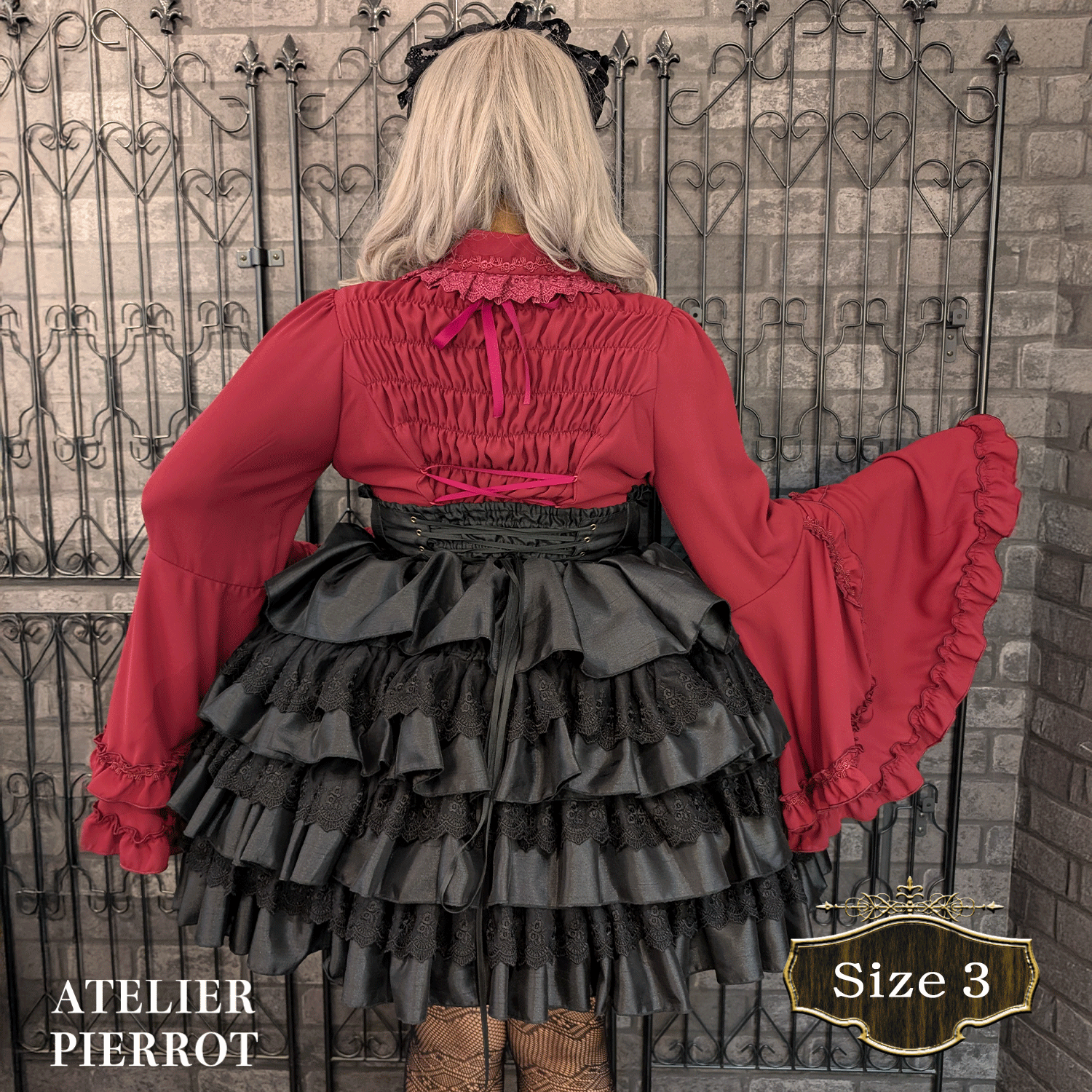 【ATELIER PIERROT】路易絲jabot襯衫加大小白色/波爾多/紫色/黑色尺寸2/尺寸3 ★從早期到6月中旬發布★