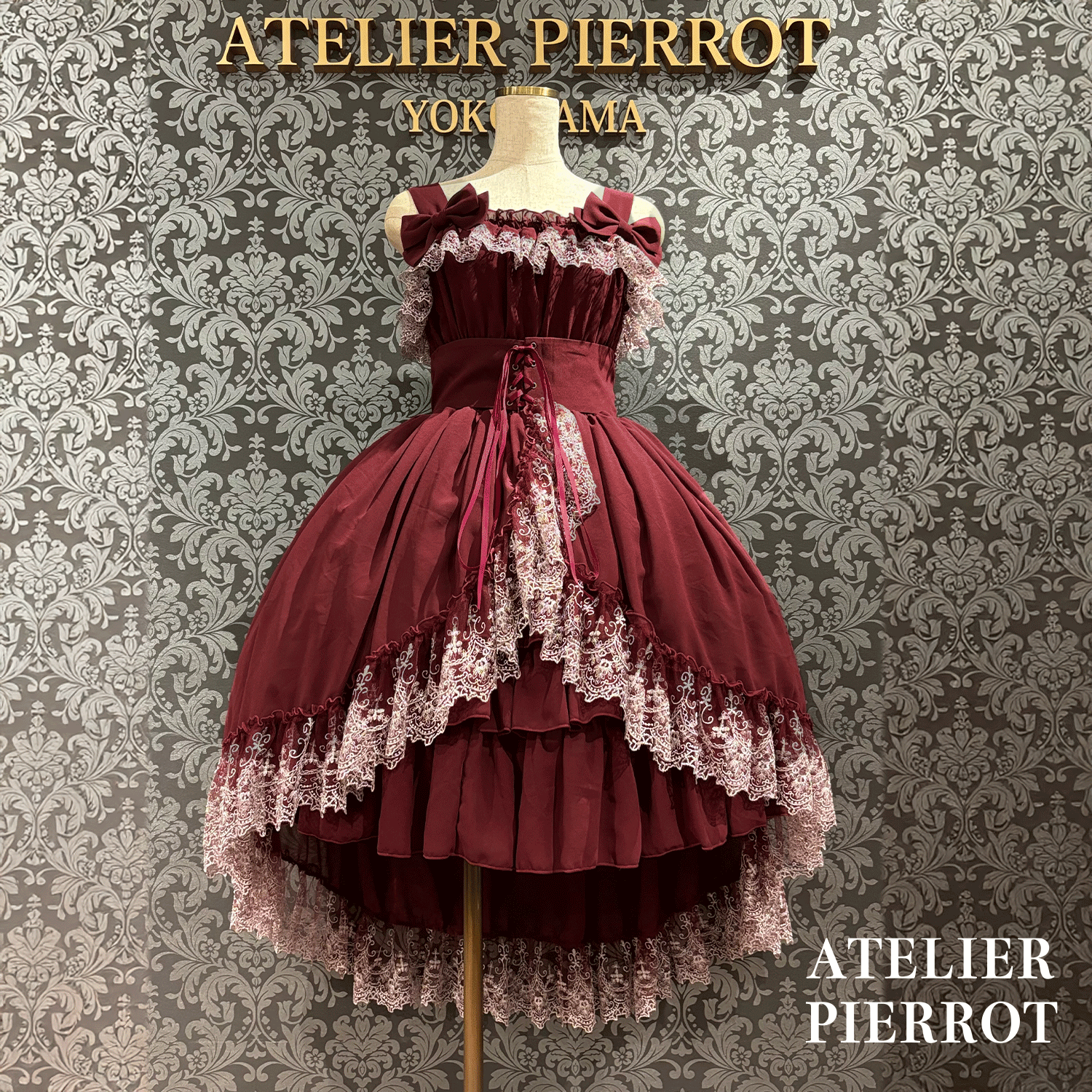 【ATELIER PIERROT】 Celestial Veil JSK White/Bordeaux/Purple/Navy/Black Size1/Size2