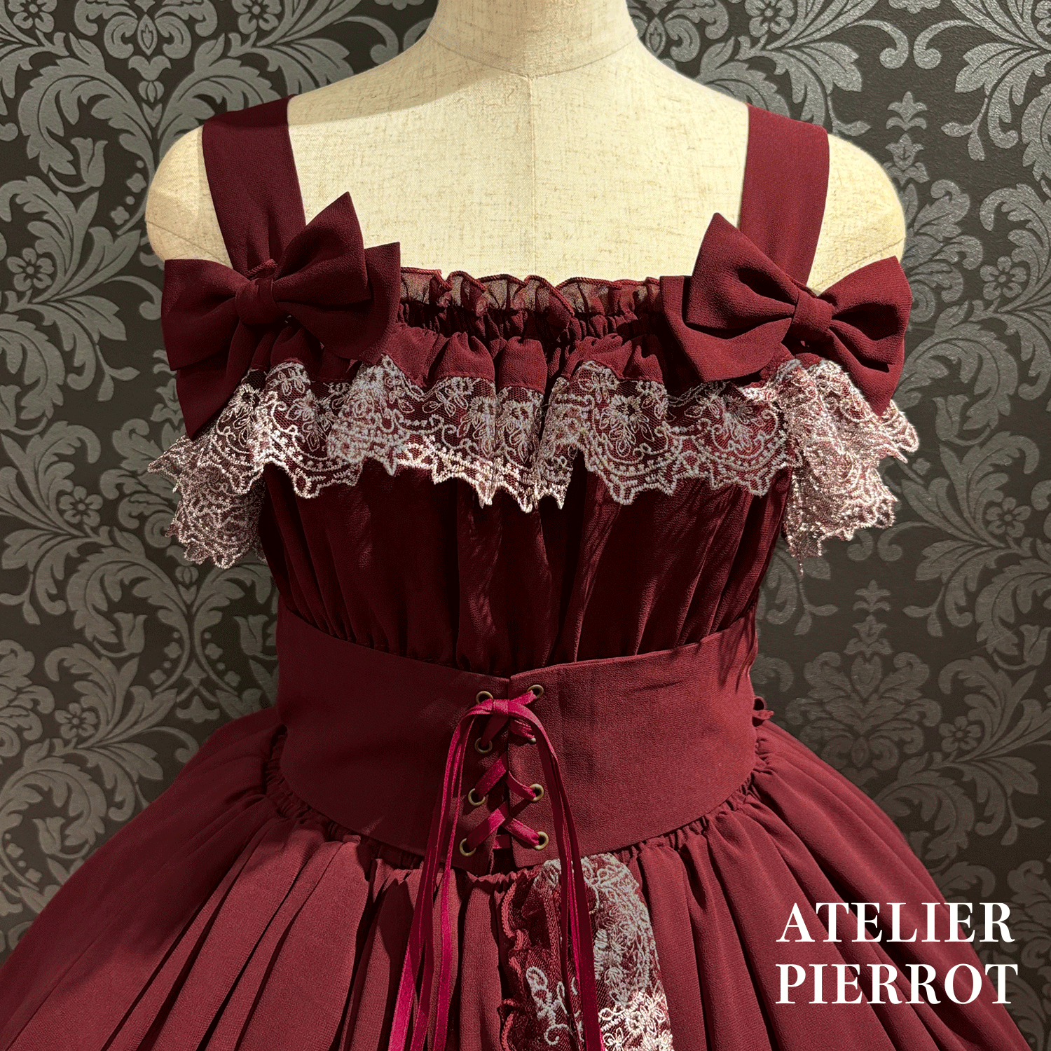 【ATELIER PIERROT】 Celestial Veil JSK White/Bordeaux/Purple/Navy/Black Size1/Size2