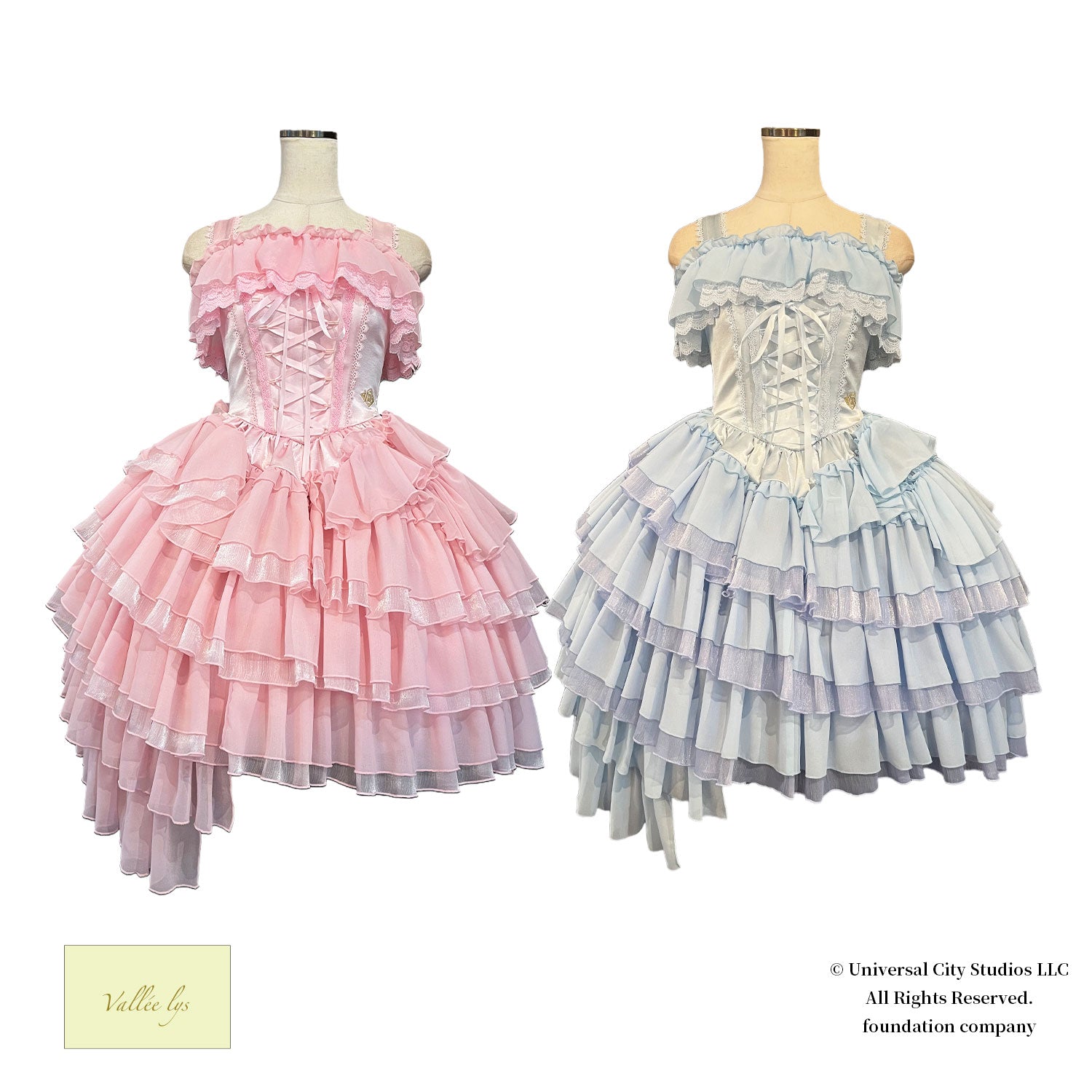 【Vallée lys】ヴァレリス　WICKED/Glinda’s Nonette JSK　ピンク／サックス