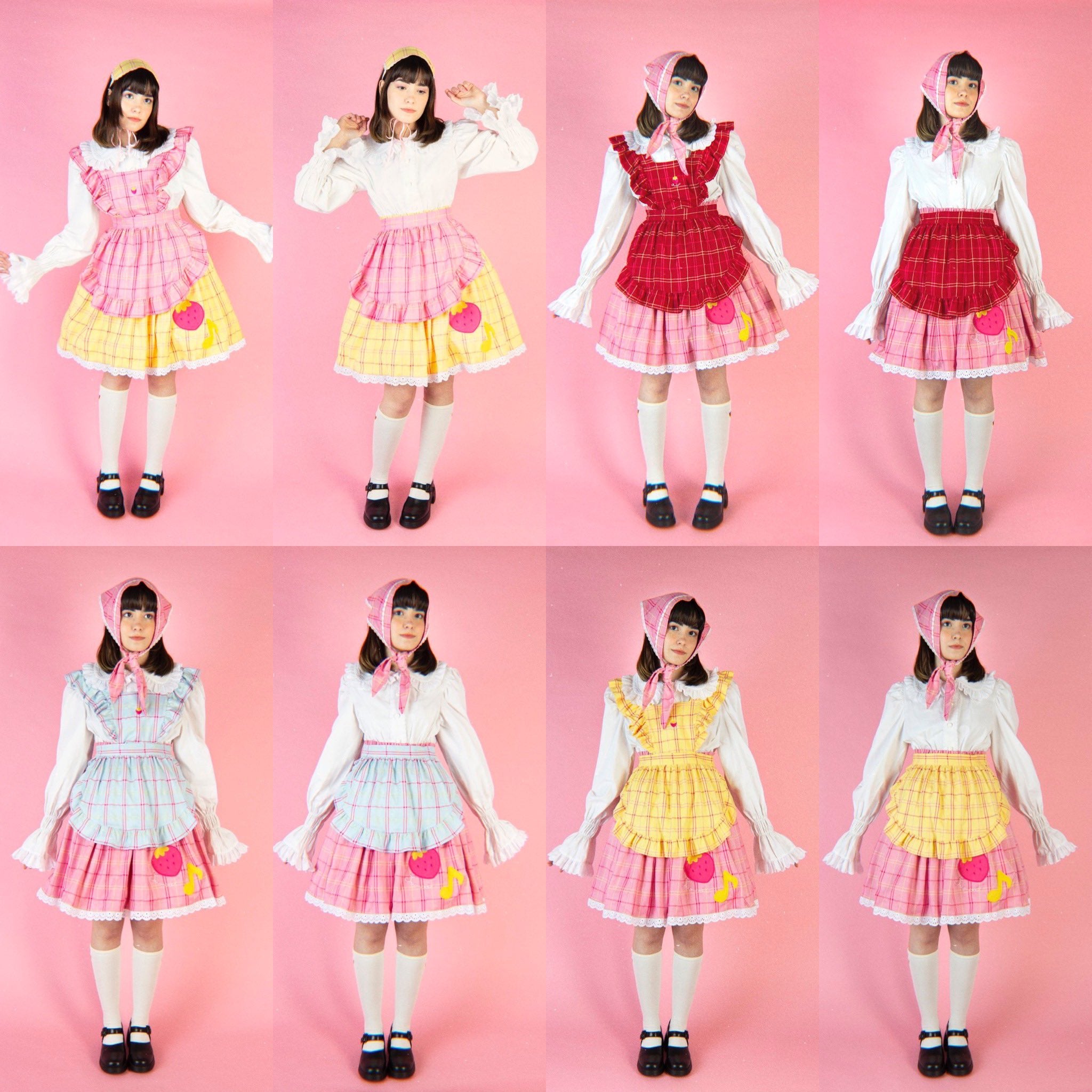 【Violet Fane】ヴァイオレットフェーン　HAPPY TARTANSエプロン★オンラインショップ限定セール！4月30日(木)まで★