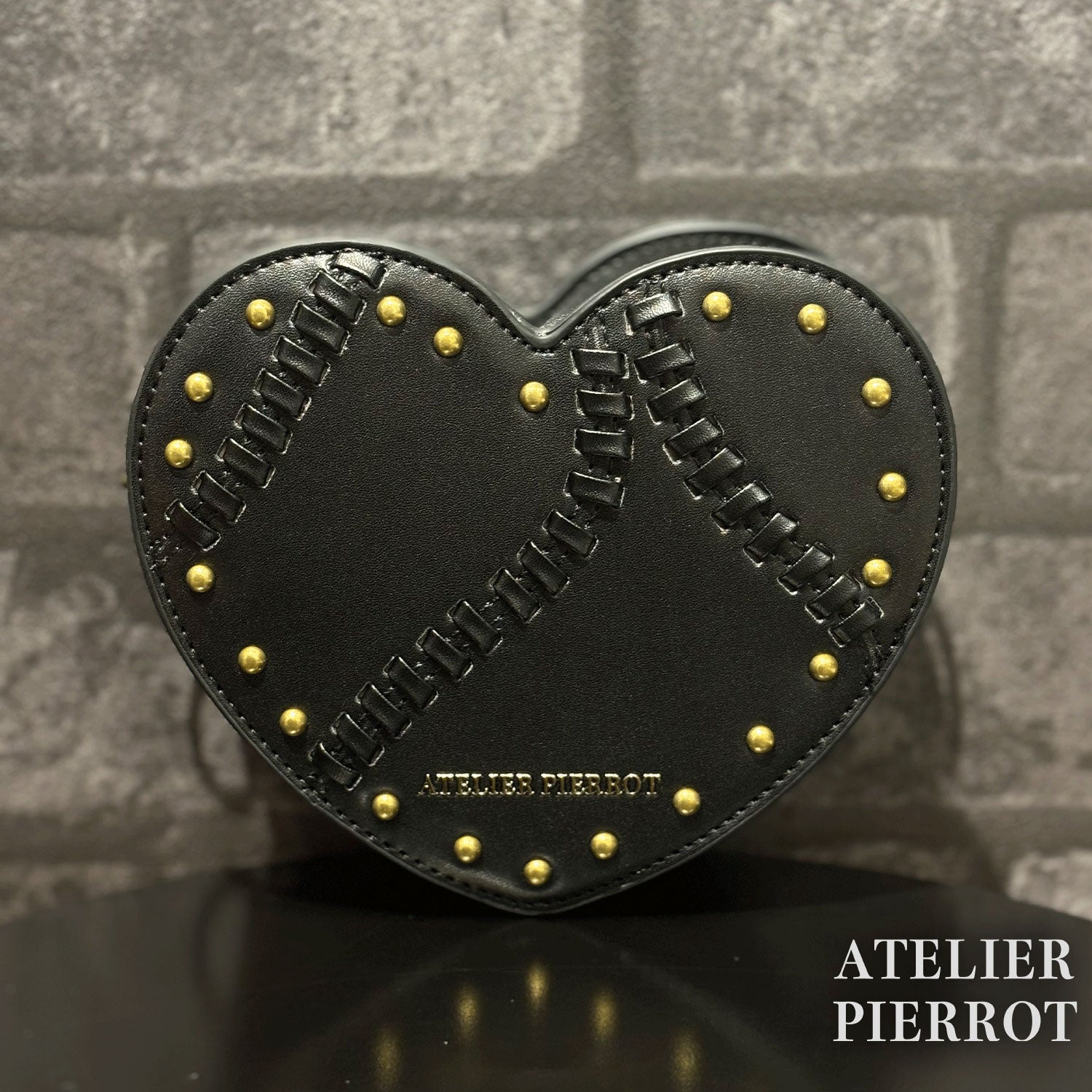 【ATELIER PIERROT】　Mended Heart Shoulder BAG　White/Bordeaux/Black ★Released in mid-February★
