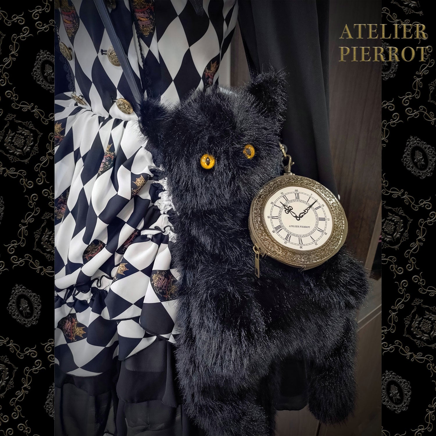 【ATELIER PIERROT】　Pochette a la carte  Coin Purse ~Clock~　ブロンズ/ブラック