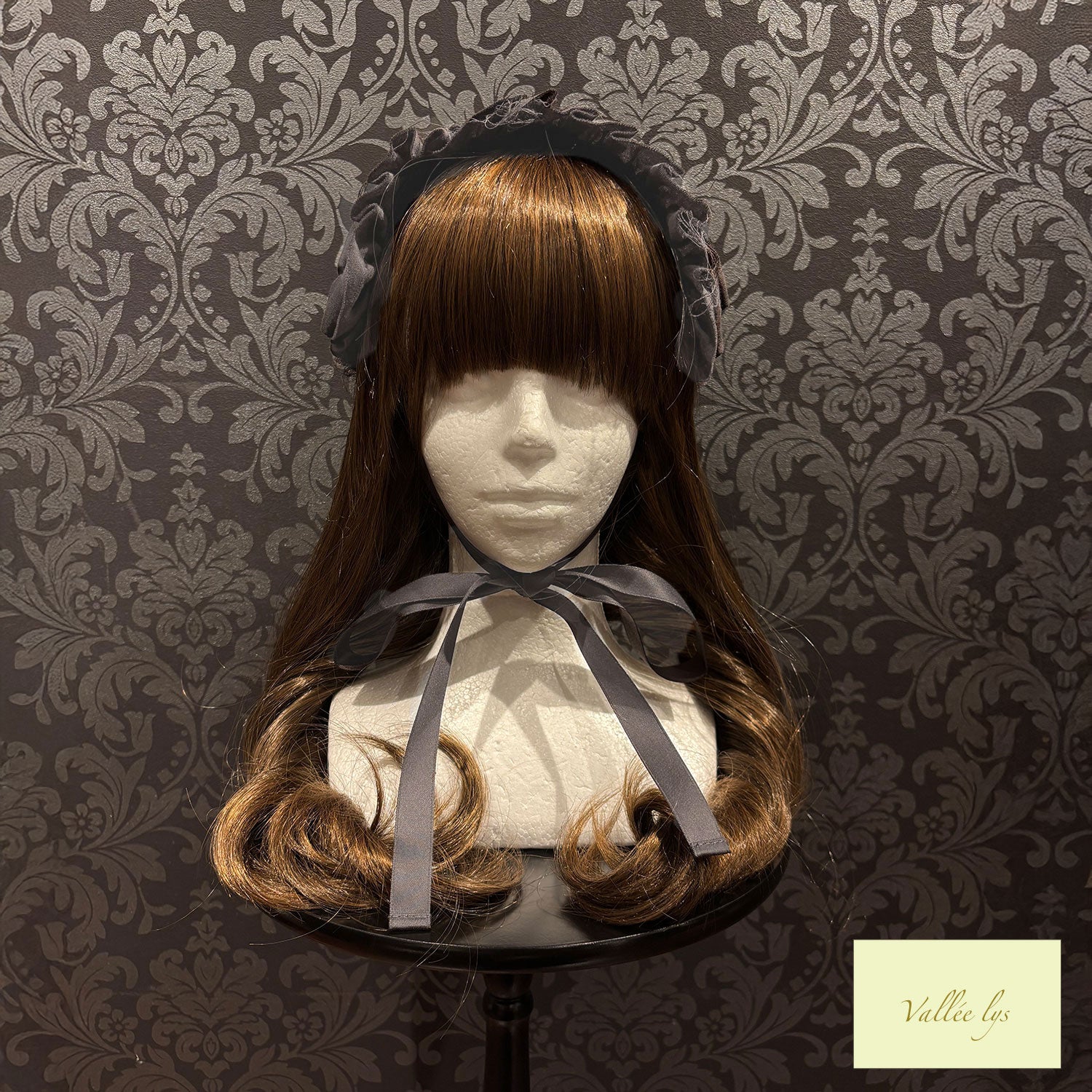 [Vallée lys] Valée Nonette -Gauze-Headdress Bordeaux/Gray/Black★Released from late November to early December★