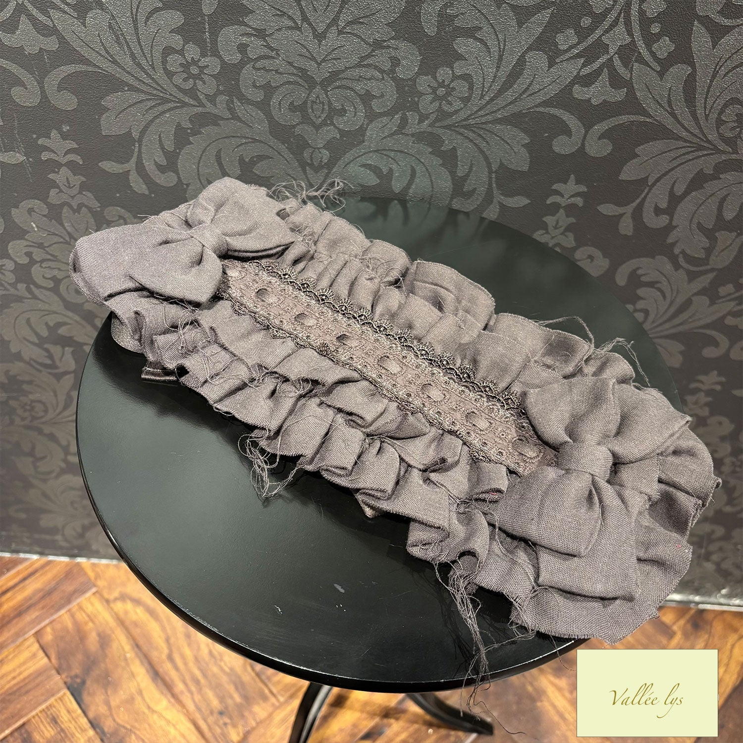 [Vallée lys] Valée Nonette -Gauze-Headdress Bordeaux/Gray/Black★Released from late November to early December★