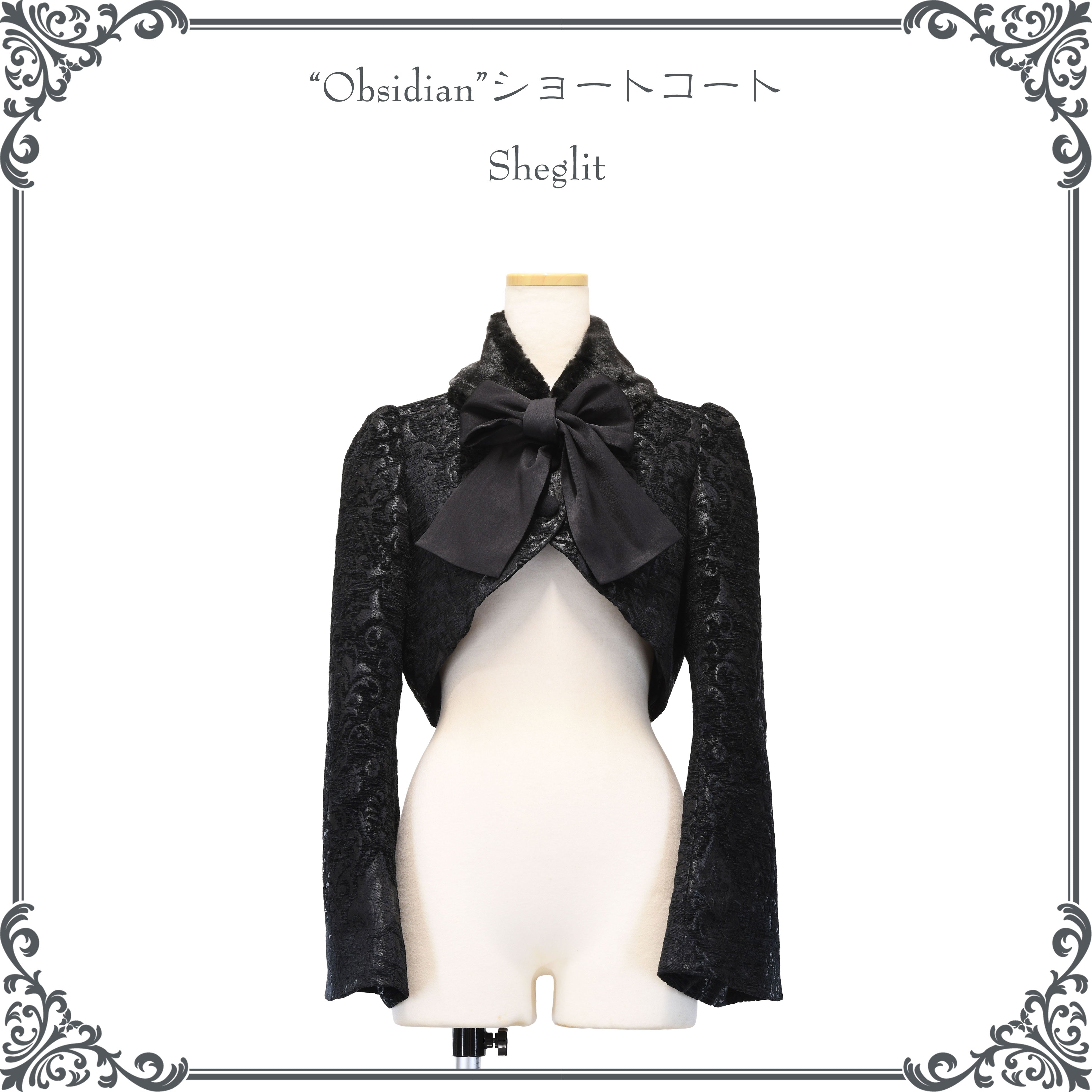 [Sheglit] Sheglit ●Reservation ● "Obsidian" short coat black