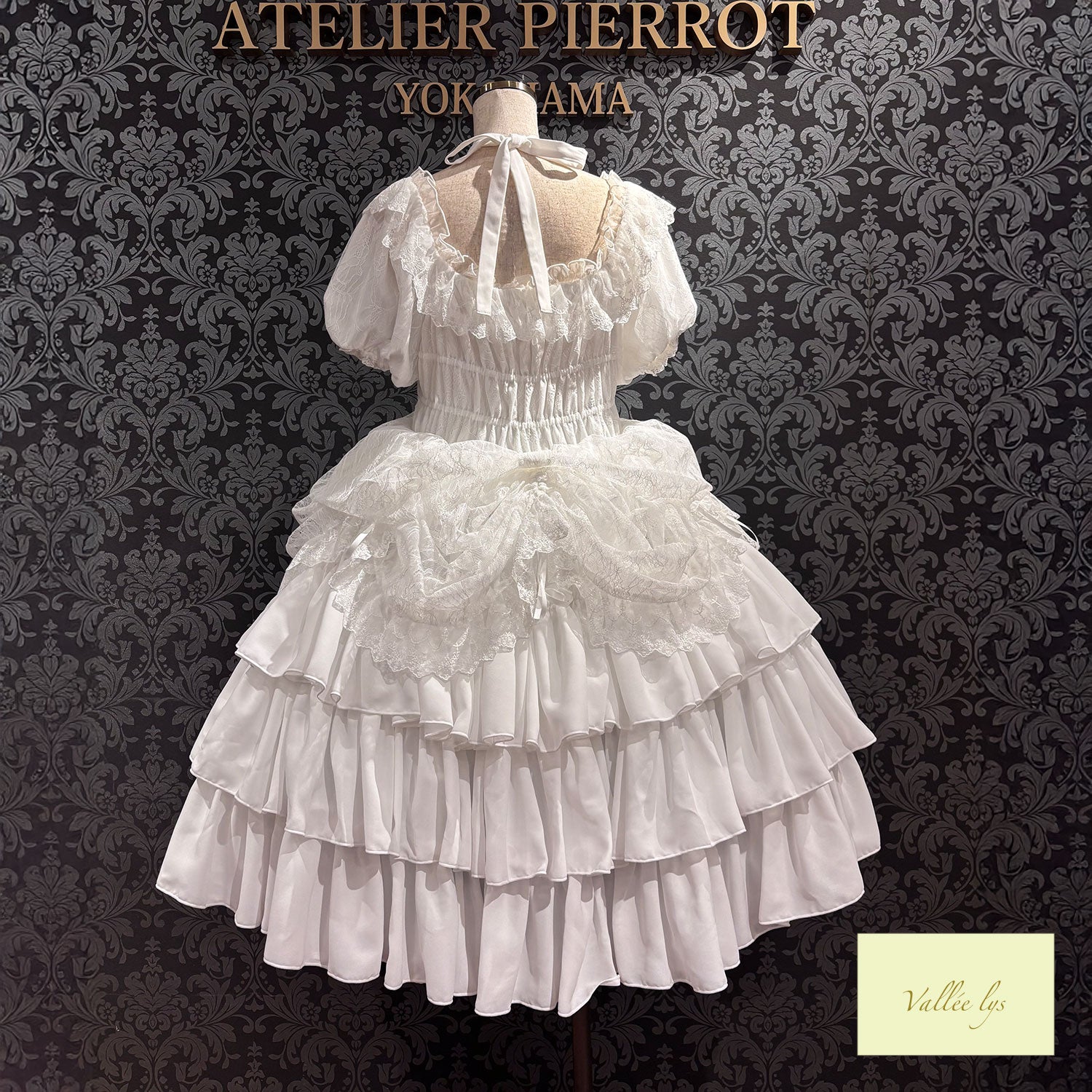 [Vallée lys] Valée Mellow Melody Dress new colorWhite/Bordeaux×Black/Navy×Black/New colorPurple×Black/Black×White/Black