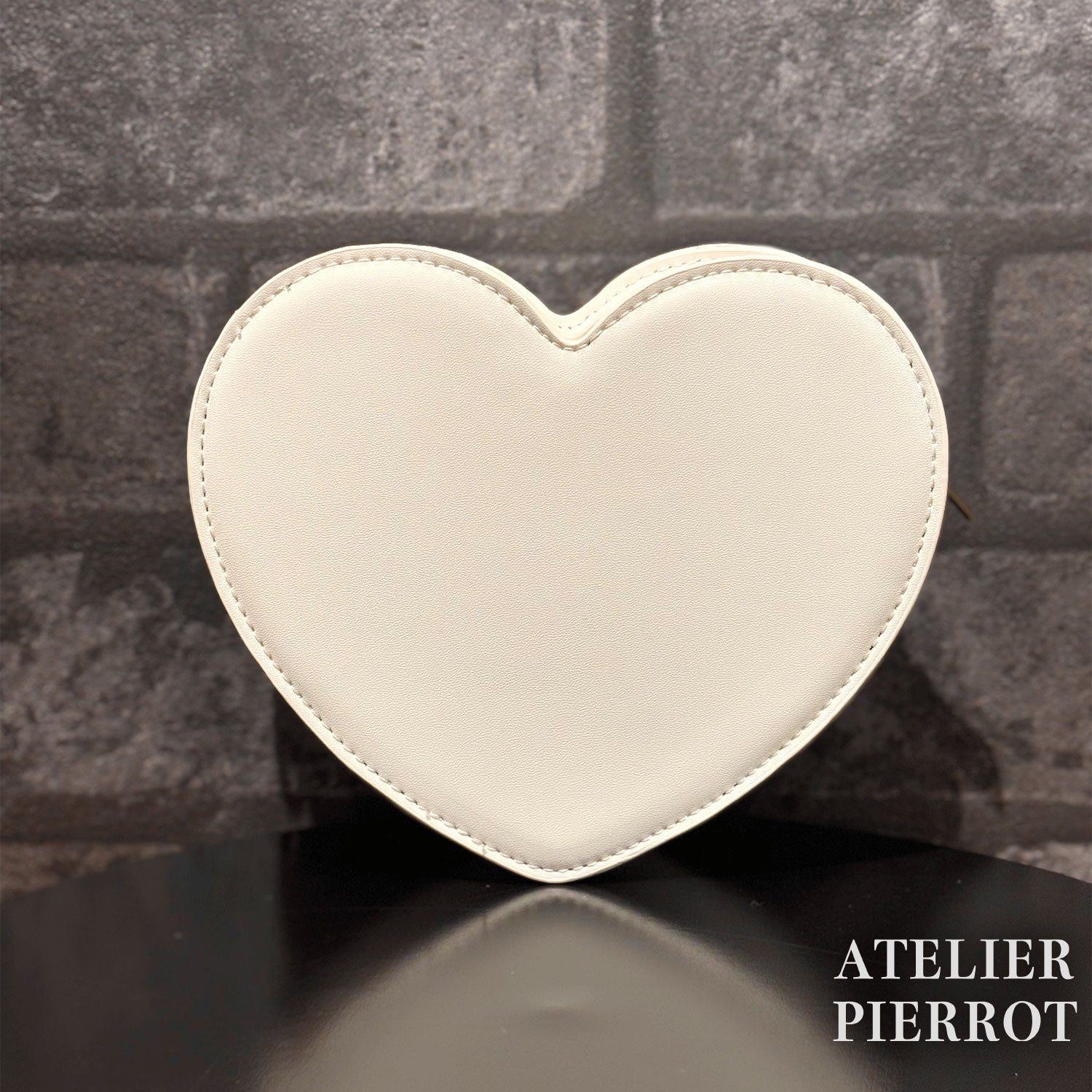 【ATELIER PIERROT】　Mended Heart Shoulder BAG　White/Bordeaux/Black ★Released in mid-February★