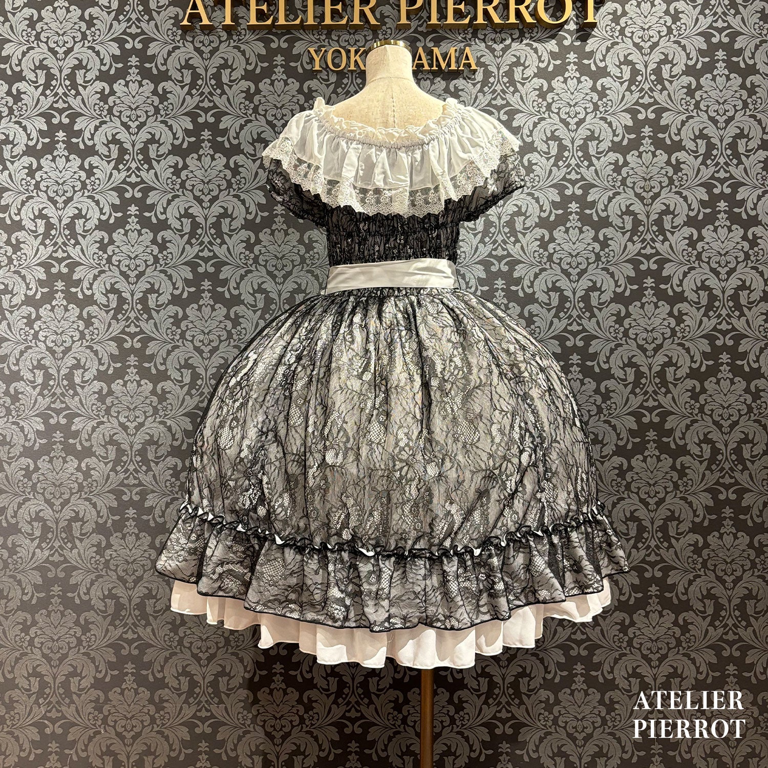 【ATELIER PIERROT】　Ruined Castle Dress　New colorWhite/Bordeaux/New colorPurple/Navy/White×Black/Black　