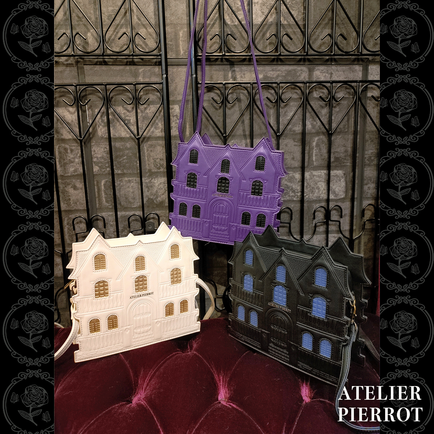 【ATELIER PIERROT】　Haunted House Pochette　ホワイト/パープル/ブラック　★11月中旬〜下旬発売★