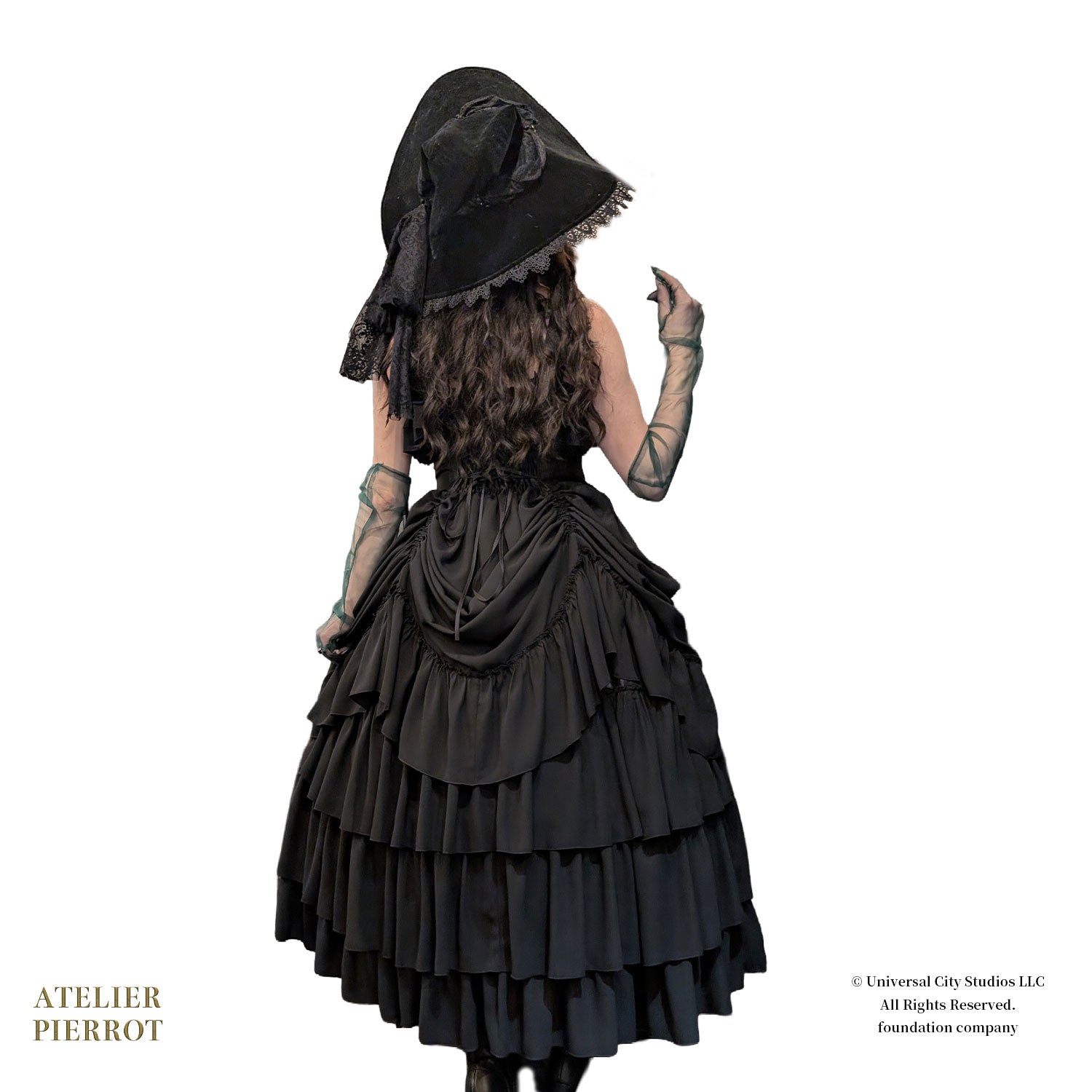 【ATELIER PIERROT] WICKED/Elphaba's Long Bustle JSK Noir x Vert/Noir x Noir